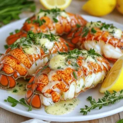 Here’s what you need to make lobster tails with garlic herb butter sauce: