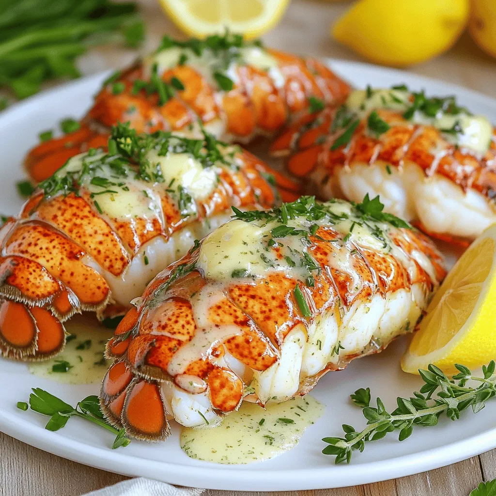Here’s what you need to make lobster tails with garlic herb butter sauce: