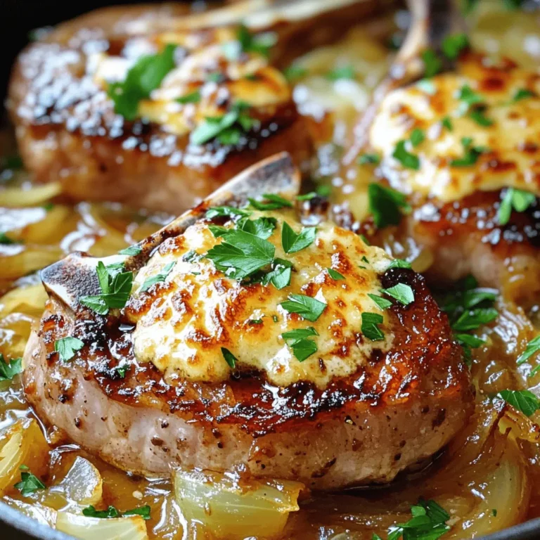 Cooking French Onion Smothered Pork Chops is all about using great ingredients. Here’s what you need for this warm and tasty dish: