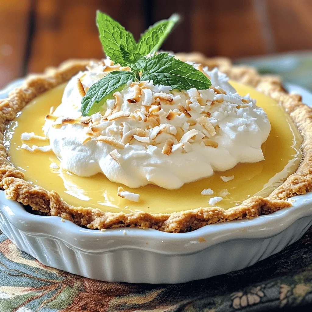 - Pre-baked pie crust (store-bought or homemade) - 1 cup canned coconut milk - 1 cup heavy cream - 1/2 cup granulated sugar - 3 large egg yolks