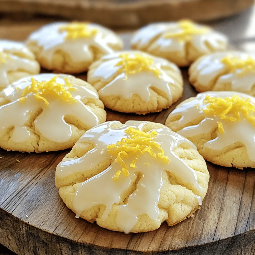 Here’s what you need to make glazed lemon sugar cookies. Each ingredient adds to the bright flavor. - 2 ½ cups all-purpose flour - 1 teaspoon baking powder - ½ teaspoon baking soda - ½ teaspoon salt - 1 cup unsalted butter, softened - 1 ½ cups granulated sugar - 1 large egg - 1 tablespoon lemon zest - 1 tablespoon lemon juice - 1 teaspoon vanilla extract - 1 ½ cups powdered sugar (for glaze) - 2 tablespoons lemon juice (for glaze) - Extra lemon zest for garnish Each of these ingredients plays a key role. The flour gives structure. The butter adds creaminess and flavor. The granulated sugar sweetens the mix. Lemon zest and juice bring in that refreshing burst. They lift the cookies from ordinary to extraordinary. The glaze adds a sweet, tangy finish. You can find the full recipe in the section below. Gather these items, and you’re ready to create something delicious! - Preheat your oven to 350°F (175°C). Line two baking sheets with parchment paper. - In a bowl, whisk together 2 ½ cups flour, 1 teaspoon baking powder, ½ teaspoon baking soda, and ½ teaspoon salt. Set this aside. - In a large mixing bowl, cream together 1 cup softened butter and 1 ½ cups granulated sugar until light and fluffy. This should take about 2-3 minutes. - Now, beat in 1 large egg, 1 tablespoon lemon zest, 1 tablespoon lemon juice, and 1 teaspoon vanilla extract until well combined. - Using a cookie scoop or a tablespoon, drop rounded balls of dough onto the baking sheets. Space them about 2 inches apart. - Bake for 10-12 minutes. Look for lightly golden edges. The centers should still look soft. They will firm as they cool. - Let the cookies cool on the baking sheet for 5 minutes. Then, transfer them to wire racks to cool completely. - While cookies cool, prepare the glaze. Whisk together 1 ½ cups powdered sugar and 2 tablespoons lemon juice until smooth. If needed, adjust the glaze with more lemon juice. - Once cookies are cool, drizzle the glaze over each cookie. You can use a spoon or piping bag for this. - For a fun touch, sprinkle extra lemon zest on top for added flavor and a pretty look. For the full recipe, check out the detailed instructions above. Now you’re ready to enjoy your glazed lemon sugar cookies! The right texture makes the best cookies. First, use room temperature ingredients. Cold butter will not mix well. Softened butter mixes easily with sugar, making the dough light. Next, avoid overmixing the dough. Mix just until combined to keep cookies soft. Overmixing adds air and makes them tough. What if your cookies spread too much? This can happen if the dough is too warm. Chill the dough for about 30 minutes before baking. This helps the cookies keep their shape. Another tip is to check your oven temperature. An oven that is too hot can cause cookies to spread. How do you store your cookies for freshness? Place them in an airtight container. This keeps them soft and prevents drying out. You can also add a slice of bread to keep them fresh longer. The bread will absorb excess air and moisture. These cookies pair well with tea or coffee. The bright lemon flavor enhances your drink. For a lovely presentation, stack the cookies on a plate. Add fresh mint or lemon slices for a pop of color. You can also drizzle extra glaze on top for a fancy touch. Try the Full Recipe to create these delightful treats! {{image_2}} You can add more fun to your cookies by mixing in different citrus zests. Try orange or lime for a fresh twist. Just a teaspoon of zest will do the trick. You can also use flavored extracts. Almond or coconut extracts can add a unique taste that pairs well with lemon. Start with a few drops and adjust to your liking. If you need gluten-free cookies, swap all-purpose flour with a gluten-free blend. Many brands work well in baking. You can also use alternative sweeteners like maple syrup or honey. Just remember to adjust the amount since they are sweeter than sugar. This way, you can enjoy your cookies while keeping your diet in mind. You can get creative with how you shape your cookies. Try making cookie sandwiches by adding lemon cream or frosting between two cookies. This makes a delightful treat. You can also turn the dough into bars. Just spread it in a baking dish and cut into squares after baking. This method is quick and fun! For the full recipe, check out the instructions in the earlier section. To keep your glazed lemon sugar cookies fresh, store them in an airtight container. This helps keep moisture in and prevents the cookies from drying out. You can layer the cookies with parchment paper, which prevents sticking. Keep the container at room temperature for the best taste. For longer storage, you can freeze the cookie dough or the baked cookies. To freeze dough, scoop it into balls and place them on a baking sheet. Freeze until solid, then transfer the balls into a freezer bag. For baked cookies, let them cool completely before wrapping them well in plastic wrap. Place them in a freezer-safe bag for up to three months. Glazed lemon sugar cookies taste best within a week when stored properly. If you keep them in an airtight container, they stay fresh for about five to seven days. If frozen, they can last for up to three months, but be sure to thaw them before serving. For the full recipe, check out the delicious details that make these cookies shine! Yes, you can make these cookies ahead of time. You can prepare the dough and chill it in the fridge for up to three days. When ready, scoop the dough and bake. If you want to freeze the dough, shape it into balls. Wrap the balls tightly and freeze for up to three months. Just bake them straight from the freezer, adding a minute or two to the bake time. To make the glaze thicker, add more powdered sugar. Start with a tablespoon at a time until you reach the desired thickness. If you want a thinner glaze, add more lemon juice, again in small amounts. Mix well after each addition to see how it changes. This method helps you control the glaze's texture for the perfect drizzle. The best way to zest a lemon is to use a microplane or a fine grater. Hold the lemon in one hand and the grater in the other. Rub the lemon against the grater lightly. Rotate the lemon as you zest to avoid the bitter white pith. You only want the bright yellow skin for great flavor. While you can use store-bought lemon juice, I recommend fresh juice for the best taste. Fresh lemons have a vibrant flavor that enhances the cookies. If you must use bottled juice, make sure it is 100% pure lemon juice. It will not deliver the same zest and brightness, but it can still work in a pinch. This blog post covered how to make delicious lemon sugar cookies from scratch. You learned about the ingredients, step-by-step instructions, and tips for baking success. We explored variations to suit different tastes and dietary needs, plus smart storage methods. These cookies are fun to bake and can impress anyone. With practice, you’ll perfect your technique and create tasty treats. Try these recipes and add your twist. Happy baking!