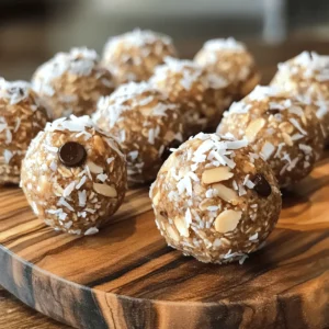 - 1 cup rolled oats - ½ cup almond butter - ¼ cup honey or maple syrup - ½ cup unsweetened shredded coconut The main ingredients create a strong base for the Almond Joy Energy Balls. The rolled oats give a hearty texture. Almond butter adds creaminess and healthy fats. Honey or maple syrup sweetens the mix without guilt. The shredded coconut brings a tropical flair. - ¼ cup chopped almonds - ¼ cup dark chocolate chips - 1 teaspoon vanilla extract - Pinch of salt The additional components enhance flavor and crunch. Chopped almonds add a satisfying bite. Dark chocolate chips give a rich, sweet taste. Vanilla extract boosts the overall flavor. A pinch of salt balances the sweetness and rounds out the taste. These ingredients work together to make tasty, energy-packed snacks. You can easily adapt the amounts to suit your taste. For the full recipe, check the earlier section. First, grab a large mixing bowl. You need to combine the rolled oats, almond butter, and honey. Use a spatula or spoon to mix these until they blend well. The mixture should be sticky and thick. Next, it's time to add in the fun stuff! Incorporate the shredded coconut, chopped almonds, and chocolate chips. If you love chocolate, feel free to add a bit more. Stir everything together until it looks colorful and tasty. Now, scoop out some of the mixture. You can use your hands or a tablespoon. Roll the mixture into small balls, about one inch in size. This is the fun part! Once you have rolled all the mixture, place the balls on a baking sheet lined with parchment paper. Make sure they have space between them. Finally, refrigerate the energy balls for at least 30 minutes. This helps them firm up and makes them easy to eat. Enjoy these tasty Almond Joy Energy Balls as a quick snack or a pre-workout treat! For the full recipe, check the earlier section. When making Almond Joy Energy Balls, you might want to tweak the sweetness. You can use honey or maple syrup to suit your taste. If you like it sweeter, add a bit more. If you prefer less sweet, reduce the amount. To get the right texture, balance your oatmeal. The rolled oats hold the mix together. If the mixture feels too wet, add more oats. If it’s too dry, a splash of almond butter helps. Finding the right mix makes a big difference. Flavor is key in these energy balls. Using flavored almond butter can change the game. Try cinnamon or chocolate almond butter for a fun twist. It adds depth and excitement to each bite. You can also play with spices or extracts. A pinch of cinnamon or a drop of almond extract can boost the taste. Just remember, a little goes a long way. You want to enhance, not overpower. For more ideas, check out the Full Recipe. It gives you all the details needed for a tasty snack. Enjoy crafting your Almond Joy Energy Balls! {{image_2}} You can change the nut butter for a new taste. Cashew butter offers a creamy texture. It brings a mild flavor that works well with the other ingredients. Peanut butter is another great option. It adds a rich taste and a bit of saltiness that pairs nicely with chocolate. Try these nut butters to make your Almond Joy Energy Balls even more fun! Want to add more flavor? You can use dried fruits like raisins or cranberries. They add natural sweetness and chewiness. Seeds, like chia or flaxseed, can boost nutrition too. They add a nice crunch and healthy fats. Mix and match to find your favorite combo. The more variety, the more exciting your energy balls will be! Coconut and chocolate are the stars here. For a coconut twist, try adding coconut extract. It enhances the tropical flavor. If you love chocolate, use cocoa powder in the mix. This adds a deep, rich taste to your energy balls. You can also try dark chocolate-covered almonds for a fun crunch. Experiment with flavors to make each batch unique! For the complete recipe, check out the [Full Recipe]. To keep your Almond Joy Energy Balls fresh, store them in the fridge. Place them in an airtight container. This helps maintain their texture and flavor. They last about one week in the fridge. If you want a quick snack, just grab one when you need it. Freezing is a great option for longer storage. To freeze, first, let the energy balls cool in the fridge for about 30 minutes. Then, place them in a freezer-safe bag or container. Be sure to remove as much air as possible. This helps prevent freezer burn. You can freeze them for up to three months. When you're ready to eat, just thaw them in the fridge overnight. Enjoy your tasty treat anytime you want! Almond Joy Energy Balls stay fresh for about one week in the fridge. Store them in an airtight container. If you want them to last longer, freeze them. They can last up to three months in the freezer. Just remember to wrap them well to avoid freezer burn. Yes, you can easily substitute ingredients! If you have nut allergies, use sunflower seed butter instead of almond butter. For sweeteners, you can swap honey for agave syrup or maple syrup. You can also use gluten-free oats if you are sensitive to gluten. Almond Joy Energy Balls are a healthy snack. They are packed with fiber and protein from oats and almond butter. Each energy ball has about 100 calories. They contain healthy fats from almonds and coconut. Dark chocolate adds antioxidants, making this treat both tasty and nutritious. To make Almond Joy Energy Balls vegan, simply replace honey with maple syrup. All other ingredients are already vegan-friendly. Enjoy your delicious vegan snack without any worry! We've covered all you need to make Almond Joy Energy Balls. The key ingredients are rolled oats, almond butter, and honey. You learned the step-by-step process, from mixing to refrigerating. I shared tips for adjusting sweetness and enhancing flavor. You also discovered various nut butters and mix-ins to keep things fresh. Remember to refrigerate for short-term storage, or freeze for longer life. With these energy balls, you'll have a tasty and healthy snack ready for any time. Enjoy making them your own!