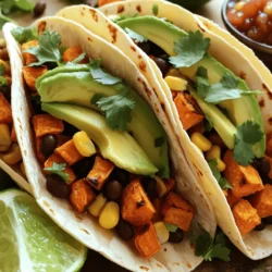 Savory Sweet Potato Black Bean Tacos Recipe