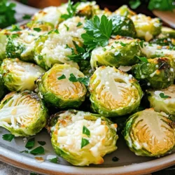 - 1 pound Brussels sprouts - 3 tablespoons olive oil - 4 cloves garlic - Seasonings: salt and black pepper - Optional additions: balsamic vinegar and parsley To make easy roasted Brussels sprouts, you need just a few key items. First, pick up 1 pound of Brussels sprouts. Look for firm sprouts with bright green leaves. Next, you will need 3 tablespoons of olive oil. This oil helps the sprouts crisp up nicely. Four cloves of garlic add a punch of flavor. Mince the garlic to ensure it spreads evenly. For seasoning, grab some salt and black pepper. These basic seasonings really enhance the dish. If you want to take it up a notch, consider two optional additions. Balsamic vinegar adds a sweet tang, and fresh parsley gives a pop of color. Now that you have your ingredients ready, it’s time to cook! You can find the full recipe [here](#). Set your oven to 425°F (220°C). This high heat helps the Brussels sprouts become crispy and golden. Preheating is key for even cooking. Take 1 pound of Brussels sprouts and cut them in half. Place them in a large bowl. Add 3 tablespoons of olive oil. Toss them well, so every piece gets coated. This oil helps with cooking and adds flavor. Now, add 4 minced cloves of garlic, ½ teaspoon salt, and ¼ teaspoon black pepper to the bowl. Mix everything together. Then, spread the Brussels sprouts on a baking sheet. Make sure they are not crowded. This space helps them roast well. Roast them in the hot oven for 20-25 minutes. Halfway through, shake the pan a bit. This helps them cook evenly. They should be golden brown and crispy when done. For an extra touch, sprinkle ¼ cup of grated Parmesan cheese on top right after you take them out. If you like, drizzle some balsamic vinegar for added flavor. Garnish with chopped parsley before serving for a fresh look. Enjoy your Easy Roasted Brussels Sprouts! For the complete recipe, check out the [Full Recipe]. To make your Brussels sprouts crispy, avoid overcrowding on the baking sheet. If they are too close, they will steam instead of roast. Give each sprout space to breathe. Shake the pan halfway through cooking. This helps them brown evenly and get that nice crunch. You can experiment with spices and herbs to boost flavor. Try adding paprika, chili flakes, or even Italian herbs. These can add depth and warmth to your dish. Consider adding lemon juice or zest for a fresh twist. The acidity brightens the dish and balances the richness of the cheese. Serving is key to enjoying your meal. Place the Brussels sprouts on a large platter. Garnish with fresh parsley for color and flavor. Add extra grated Parmesan on top for a cheesy finish. You can drizzle a bit of balsamic vinegar for a glossy look and added taste. For the full recipe, check out the Crispy Garlic Parmesan Roasted Brussels Sprouts. {{image_2}} You can easily switch up the flavor of your roasted Brussels sprouts. Add paprika or chili flakes for a nice kick. If you love cheese, try different options like feta or goat cheese. These changes can make the dish more exciting and unique. You can even mix different cheeses for a rich flavor. Roasted Brussels sprouts pair well with many main dishes. Serve them with proteins like chicken or fish for a balanced meal. They also make a great side for holiday meals. Imagine how lovely they look on your table! You can even serve them with a drizzle of balsamic vinegar for a touch of sweetness. For full details, check out the Full Recipe. After enjoying your Easy Roasted Brussels Sprouts, store any leftovers right. Place them in an airtight container. This keeps them fresh and tasty. You can store them in the fridge for up to three days. When it's time to enjoy your leftovers, the oven is your best friend. Preheat the oven to 350°F (175°C). Spread the Brussels sprouts on a baking sheet. Heat for about 10-15 minutes. This way, they stay crispy and delicious. Avoid the microwave, as it makes them soggy. Can Brussels sprouts be frozen after cooking? Yes, you can freeze them. However, they taste best fresh. If you want to freeze, let them cool first. Place them in a freezer-safe bag or container. They can last for up to three months in the freezer. When ready to eat, thaw in the fridge overnight and reheat in the oven. For the full recipe, check out Crispy Garlic Parmesan Roasted Brussels Sprouts. To make Brussels sprouts less bitter, trim the ends and remove the outer leaves. This helps reduce some of their strong taste. Soaking them in cold water for 10-15 minutes can also help. After soaking, dry them well before cooking. Roasting with garlic and olive oil adds flavor and can mask bitterness. You can serve roasted Brussels sprouts with many dishes. They pair well with proteins like chicken, fish, or pork. Try them beside a hearty steak or as part of a vegetarian meal. You can also serve them with grains, like quinoa or rice. For a complete meal, add a simple salad or some crusty bread. Yes, you can use frozen Brussels sprouts. However, fresh ones taste better. Frozen sprouts may not get as crispy. If you use frozen, thaw and drain them first. Then, dry them well before roasting. This improves texture and flavor. Brussels sprouts are best in fall and winter. They are in season from September to March. Eating them in season means they taste better and are more fresh. They are rich in vitamins and nutrients, making them a healthy choice year-round. Roasting Brussels sprouts is simple with just a few key ingredients. We covered how to preheat the oven, prepare the sprouts, and roast them to crispy perfection. Remember, adjusting seasonings and using fresh herbs can enhance flavor. Serve them with proteins or during holidays for a delightful side dish. Store any leftovers properly and enjoy them later. With these tips, you'll enjoy Brussels sprouts like never before. Trust me, you can make this dish a hit at any meal!
