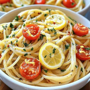 To make One-Pot Lemon Garlic Pasta, gather these ingredients: - 12 oz spaghetti - 4 cups vegetable broth - 4 cloves garlic, minced - 1 medium onion, finely chopped - 1 lemon (zest and juice) - 1 cup cherry tomatoes, halved - 1/2 cup fresh parsley, chopped - 1/2 teaspoon red pepper flakes (optional) - Salt and pepper to taste - 2 tablespoons olive oil - Grated Parmesan cheese for serving (optional) You can swap ingredients if needed. Here are some ideas: - Use penne or fettuccine instead of spaghetti. - Swap vegetable broth for chicken broth for a richer taste. - If you don't have fresh parsley, use basil or spinach. - For a creamier dish, add a splash of cream or cashew milk. - If you want a kick, use crushed red pepper or fresh chili instead of red pepper flakes. Choose your ingredients wisely for the best flavor. Here are some tips: - Look for firm, bright cherry tomatoes without blemishes. - Pick lemons that feel heavy for their size; they’re juicier. - Choose garlic that is firm and has no green shoots; it’s fresher. - When buying parsley, look for vibrant green leaves with no wilting. - For onions, select those that are firm and dry without soft spots. These simple steps help you create a delicious meal with fresh flavors! For the full recipe, check out the [Full Recipe]. To start, gather all your ingredients. This makes cooking easier. You will need spaghetti, vegetable broth, garlic, onion, lemon, cherry tomatoes, parsley, and olive oil. Get your salt, pepper, and red pepper flakes ready too. 1. Heat the olive oil in a large pot over medium heat. 2. Add the chopped onion and cook for 3-4 minutes. The onion should turn soft and clear. 3. Next, add the minced garlic. Stir it for about 1-2 minutes. Be careful not to let it burn. 4. Now, add the spaghetti, vegetable broth, red pepper flakes, lemon zest, salt, and pepper. Bring everything to a boil. 5. Once it boils, lower the heat. Cover the pot and let it simmer for 10-12 minutes. Stir occasionally. The spaghetti should be al dente. 6. Add the halved cherry tomatoes and lemon juice. Cover the pot and let it sit for 2-3 minutes. The tomatoes will soften up. 7. Finally, take it off the heat and mix in the chopped parsley. Taste and adjust the salt and pepper if needed. 8. Serve hot and sprinkle grated Parmesan cheese on top if you like. You will know the pasta is done when it feels firm but tender. The liquid should mostly be absorbed, leaving a nice sauce. The tomatoes will be soft, and the dish should smell great. Enjoy your meal! For the full recipe, check the earlier section. To boost the taste of your One-Pot Lemon Garlic Pasta, use fresh herbs. Fresh parsley adds a bright note. You can also add basil or thyme for more depth. Don’t skip the lemon zest! It gives a punch of flavor. If you like heat, add more red pepper flakes. For a richer taste, use vegetable broth instead of water. A splash of white wine can also elevate the dish. Finally, finish with a drizzle of high-quality olive oil. One common mistake is overcooking the pasta. Always check it a minute before the time is up. Remember, it will continue to cook off the heat. Another mistake is not seasoning enough. Taste and adjust the salt and pepper. Skipping the lemon juice will dull the flavor. Lastly, don’t forget to stir. Stirring helps the pasta cook evenly and prevents sticking. You need a large skillet or pot to make this dish. A wooden spoon helps mix the ingredients well. Use a microplane or zester for the lemon zest. A good knife is key for chopping garlic and onion. For serving, have shallow bowls ready. They show off the pasta nicely. If you want, use a cheese grater for the Parmesan cheese. These tools will make cooking easier and more fun. For the full recipe, check out the One-Pot Lemon Garlic Pasta. {{image_2}} You can easily add protein to your One-Pot Lemon Garlic Pasta. Chicken is a great choice. Simply cut it into small pieces and cook it with the onions. Shrimp works well too. Toss in some shrimp during the last few minutes of cooking. For a hearty dish, add cooked sausage or even chickpeas for a plant-based option. Each adds flavor and makes the meal more filling. If you want a vegetarian version, skip the meat and focus on veggies. You can add spinach, zucchini, or bell peppers. These veggies blend well with the lemon and garlic. You can also use mushrooms for a rich taste. Just sauté them with the onions. They will soak up all the lovely flavors. To boost the flavor, think about adding spices. Fresh herbs like basil or thyme can brighten the dish. A dash of cayenne pepper adds heat without overpowering. For a fun twist, try a splash of soy sauce or balsamic vinegar. These give a unique depth to the pasta. Always taste and adjust to your liking. You want each bite to burst with flavor! For the complete process, don’t forget to check the Full Recipe! Store your leftover One-Pot Lemon Garlic Pasta in an airtight container. Let it cool first. Once cooled, seal the container and place it in the fridge. This pasta dish can stay fresh for up to three days. When you're ready to enjoy your leftovers, use a pot or microwave. If using a pot, add a splash of vegetable broth or water. Heat it on low, stirring often. If using a microwave, heat in short bursts. Stir it every 30 seconds until hot. To freeze One-Pot Lemon Garlic Pasta, let it cool completely first. Then, pack it tightly in freezer-safe bags or containers. Remove any air before sealing. This dish can freeze well for about two months. When ready to eat, thaw it in the fridge overnight before reheating. For best flavor, consume it sooner rather than later. Yes, you can use other pasta types. Penne, fusilli, or fettuccine work well. Just keep an eye on the cooking time. Each pasta varies slightly, so check package instructions. You want it al dente, which means firm but not hard. This ensures every bite stays tasty. To change the spice level, add more or less red pepper flakes. For mild pasta, skip the flakes. If you love heat, double the amount! You can also add black pepper for a different spice. Taste as you cook. This way, you find the perfect balance for your meal. Many side dishes pair well with this pasta. A simple green salad brings freshness. Garlic bread adds a nice crunch and flavor. Roasted vegetables like zucchini or bell peppers complement the dish well. You can even serve a light soup as a starter. The options are endless! Check out the Full Recipe for more ideas. In this blog post, we explored important ingredients and their substitutions. I shared tips for selecting fresh items and provided clear steps for cooking. You learned how to enhance flavors and avoid common mistakes. Variations included protein options and vegetarian alternatives, plus storage strategies for leftovers. Always remember, cooking should be fun and creative. Use these tips to make your dishes shine and enjoy every bite!