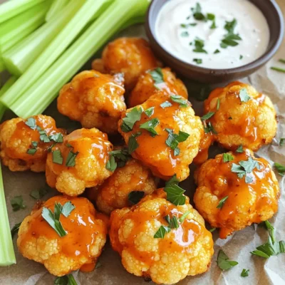 Buffalo Cauliflower Bites Crispy and Flavorful Recipe