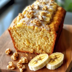 Here’s a simple list of ingredients for classic banana bread. Gather these items before you start baking. - 3 ripe bananas, mashed - 1/2 cup unsalted butter, melted - 1 cup granulated sugar - 2 large eggs, beaten - 1 teaspoon vanilla extract - 1 teaspoon baking soda - 1/4 teaspoon salt - 1 1/2 cups all-purpose flour - 1/2 cup chopped walnuts (optional) - 1/2 teaspoon ground cinnamon (optional for added warmth) Ripe bananas are key to this recipe. They give the bread its sweet and rich flavor. Use bananas that are soft and have plenty of brown spots. Unsalted butter adds moisture and richness. It helps the bread stay soft. Granulated sugar sweetens the bread, making each slice a treat. Eggs provide structure. They help the bread rise and hold together. Vanilla extract adds a nice flavor that blends well with banana. Baking soda is crucial. It helps the bread rise and become fluffy. Salt enhances all the flavors in the bread. All-purpose flour forms the base of the bread. It gives the bread its shape and texture. You can add chopped walnuts for crunch. Ground cinnamon brings warmth and depth to the flavor. If you love spices, this is a great choice. For the full recipe, check out the detailed instructions that follow. Enjoy your baking adventure! 1. Preheat your oven to 350°F (175°C). Grease a 9x5-inch loaf pan with butter or non-stick spray. 2. In a large bowl, mash the ripe bananas until smooth. Then stir in the melted butter. 3. Add granulated sugar to the banana mix. Stir until well combined. 4. Beat in two large eggs one at a time. Then add the vanilla extract. 5. In another bowl, whisk together baking soda, salt, and flour. If you want, add ground cinnamon for warmth. 6. Gradually fold the dry mixture into the banana mixture. Mix gently until just combined. Remember, a few lumps are okay. 7. If you like, fold in chopped walnuts for extra crunch. 8. Pour the batter into the prepared loaf pan. Smooth the top with a spatula. 9. Bake in the preheated oven for 55-60 minutes. Check if a toothpick comes out clean from the center. 10. Once done, let the loaf cool in the pan for about 10 minutes. Then transfer it to a wire rack to cool completely. You can find the Full Recipe above, which includes all steps to make this classic treat. Enjoy your baking journey! Ripe bananas are key for great flavor. They should be mostly brown and soft. This ripeness gives the bread a sweet taste that you will love. If you need to ripen bananas fast, place them in a paper bag. This traps the ethylene gas and speeds up ripening. You can also bake them at 300°F (150°C) for about 15-20 minutes until they turn black. Let them cool before mashing. To get the best texture, do not overmix the batter. Mix just until combined; lumps are okay. Overmixing can make the bread tough. If you want some crunch, add chopped walnuts or chocolate chips. Fold them in gently after mixing the batter. This gives your banana bread a nice surprise. Banana bread is yummy warm or at room temperature. Slice it thick and serve with butter or cream cheese. You can also pair it with a hot drink like coffee or tea. For a fresh touch, add banana slices or a mint sprig to the plate. Enjoy your banana bread with friends or family for a delightful treat. For the full recipe, check out the instructions above. {{image_2}} You can easily switch up the classic banana bread with fun flavors. One popular choice is chocolate chip banana bread. Just add 1 cup of chocolate chips to the batter before baking. The chocolate melts and adds a sweet touch. Another twist is nutty banana bread. You can use various nuts like walnuts or pecans. Just fold in 1/2 cup of your favorite nuts for added crunch. The nuts give the bread a nice texture and extra flavor. If you want a healthier version, try using whole wheat flour instead of all-purpose flour. Whole wheat flour adds fiber and nutrients. You can also reduce the sugar by half or use natural sweeteners like honey or maple syrup. This keeps the bread tasty while cutting down on refined sugar. For those who need gluten-free options, use gluten-free flour blends. These blends work well and keep the texture light. If you follow a vegan diet, you can replace the eggs and butter. Use 1/4 cup of unsweetened applesauce for each egg. Swap the butter with coconut oil or vegan butter. This way, everyone can enjoy a slice of banana bread. Check out the full recipe for these variations! To keep your banana bread fresh, use an airtight container. This helps keep out air and moisture. You can also wrap it in plastic wrap or foil. Store it at room temperature for up to four days. If you want to keep it longer, refrigeration is an option but can dry it out. To keep banana bread moist, place a slice of bread or a piece of apple in the container. This adds moisture and keeps it soft. For long-term storage, freezing is the best method. First, let the banana bread cool completely. Then, wrap it tightly in plastic wrap. After that, put it in a freezer bag. Be sure to remove as much air as possible. This helps prevent freezer burn. You can freeze banana bread for up to three months. When you are ready to eat it, take it out of the freezer. Let it thaw in the fridge overnight for the best taste. You can warm it in the oven for a few minutes before serving. This will bring back its fresh-baked flavor. How long does banana bread last? Banana bread lasts about 3 to 4 days when stored at room temperature. Keep it in an airtight container. For longer storage, you can freeze it for up to 3 months. Just wrap it well in plastic wrap and then in foil. Can I use frozen bananas for the recipe? Yes, you can use frozen bananas! Just thaw them first and drain any excess liquid. Frozen bananas are often sweeter, making your banana bread even better. What can I substitute for eggs in this recipe? You can use applesauce or a flaxseed meal mix as an egg substitute. For one egg, mix 1 tablespoon of flaxseed meal with 2.5 tablespoons of water. Let it sit for a few minutes until it thickens. My banana bread is too dense; what did I do wrong? Dense banana bread often comes from overmixing the batter. Mix just until the dry and wet ingredients combine. Also, ensure your bananas are very ripe for the best flavor and texture. Why does my banana bread have a rubbery texture? A rubbery texture usually means the batter was mixed too much or the bread was overbaked. Use a gentle folding motion, and check for doneness a few minutes early to avoid overbaking. Can I halve the recipe? Yes, you can easily halve the recipe. Just use half of each ingredient. Your baking time may be a bit shorter, so keep an eye on it. How can I scale up the recipe for larger batches? To scale up, simply multiply each ingredient by the number of loaves you want to make. Adjust the baking time if you use larger pans or bake more than one loaf at a time. Always check for doneness with a toothpick. For the full recipe, check out the Banana Bliss Bread section! Banana bread is a fun and simple treat you can make at home. From choosing the best ingredients to mastering baking techniques, this guide has it all. You can experiment with flavors, use healthier options, and even store or freeze your bread for later. After trying this recipe, your banana bread will delight friends and family. Enjoying it fresh or adapted to your taste makes each bite special. Now, grab your ingredients and get baking!