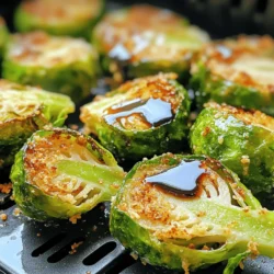To make crispy air fryer Brussels sprouts, you need these simple ingredients: - 1 lb Brussels sprouts, trimmed and halved - 2 tablespoons olive oil - 1 teaspoon garlic powder - 1 teaspoon onion powder - 1/2 teaspoon smoked paprika - Salt and pepper to taste - 2 tablespoons grated Parmesan cheese (optional) - 1 tablespoon balsamic glaze for drizzling (optional) These ingredients are easy to find and add great flavor. The Brussels sprouts are the star here. Choosing fresh, firm sprouts is key. Trim the ends and cut them in half for even cooking. The olive oil helps them crisp up and adds a nice richness. Garlic powder and onion powder bring depth to the dish. Smoked paprika adds a hint of smokiness. Don’t forget the salt and pepper; they enhance all the flavors. If you like cheese, sprinkle on some grated Parmesan for extra taste. The balsamic glaze is a lovely touch, giving a sweet tang to finish it off. You can find the full recipe in the earlier section. First, preheat the air fryer to 375°F (190°C). This step is key for crispiness. While it heats, take your Brussels sprouts. Trim off the hard ends and cut each one in half. This helps them cook evenly and get nice and crispy. Next, grab a large bowl. In that bowl, combine the halved Brussels sprouts with 2 tablespoons of olive oil. Add 1 teaspoon of garlic powder, 1 teaspoon of onion powder, and 1/2 teaspoon of smoked paprika. Don't forget to sprinkle in some salt and pepper to taste. Toss everything in the bowl until the sprouts are evenly coated. This step adds great flavor to every bite. Now, it’s time to cook! Arrange the seasoned Brussels sprouts in the air fryer basket. Make sure they are in a single layer. This way, they cook evenly without steaming. Air fry them for 15-20 minutes. Halfway through, shake the basket to help them brown nicely. When they are crispy and golden, they are ready to enjoy. If you want, sprinkle 2 tablespoons of grated Parmesan cheese on top during the last 2 minutes of cooking. This makes them even tastier. For a finishing touch, drizzle some balsamic glaze on top when serving. For the full recipe, check out the complete instructions above! To get that great crunch, do not overcrowd the air fryer basket. If you pack them in, they will steam instead of crisp. Spread the Brussels sprouts in one layer. This way, they cook evenly. Remember to shake the basket halfway through cooking. This helps them brown on all sides. You can easily adjust the seasonings to fit your taste. Want more spice? Add chili powder. Prefer a touch of sweetness? Use some brown sugar. Parmesan cheese can boost flavor too. Sprinkle it on for the last two minutes of cooking. It melts beautifully and adds a rich taste. These crispy sprouts pair well with many dishes. Try them with grilled chicken or fish. They also shine alongside a hearty pasta. For extra flair, drizzle with balsamic glaze before serving. It adds a sweet and tangy kick that elevates the dish. Want to impress? Serve them on a platter for everyone to share. For the full recipe, check out the details above. {{image_2}} You can easily change the flavor of your Brussels sprouts. Adding spices can take them to new heights. For a kick, sprinkle in some cajun seasoning or chili powder. Both will give a nice heat. You can also mix in different cheese options. Try crumbled feta or sharp cheddar for unique taste. If you want a vegan dish, skip the cheese. The sprouts still taste great without it. You can also make this dish gluten-free. The ingredients used are naturally gluten-free. Just be sure your seasoning blends do not contain gluten. You can scale this recipe up or down. If you host a party, double the ingredients. This will keep everyone happy. For leftovers, store them in an airtight container in the fridge. They will stay fresh for a few days. To reheat, use the air fryer again. This helps keep them crispy. For a full recipe, check out the detailed instructions provided above. After enjoying your crispy air fryer Brussels sprouts, you may have some leftovers. Here’s how to store them well. - Best practices for refrigeration: Allow the sprouts to cool down at room temperature. Place them in an airtight container. Store them in the fridge for up to three days. This helps keep them fresh and tasty. - How to keep Brussels sprouts crispy: To help maintain crispness, try not to stack them in the container. Adding a paper towel can help absorb excess moisture. This keeps them from getting soggy. When it’s time to enjoy your leftovers, reheating is key. Here are the best methods. - Recommended methods (oven vs. microwave): The oven is the best choice for reheating. Preheat it to 375°F (190°C). Spread the Brussels sprouts on a baking sheet. Bake for about 10 minutes. This helps them regain their crunch. If you use a microwave, they may become soft and lose crispiness. - Tips to restore crispness: If you use the microwave, place the sprouts on a plate in a single layer. Heat them in short bursts of 30 seconds. Check often to avoid overcooking. For a quick fix, you can also pop them back in the air fryer for 3-5 minutes to make them crispy again. For the full recipe, check the recipe section above. To make Brussels sprouts crispy in an air fryer, start with fresh, trimmed sprouts. Halve them for even cooking. Toss them in olive oil and your favorite seasonings. A good mix includes garlic powder and smoked paprika. Arrange the sprouts in a single layer in the air fryer basket. Air fry at 375°F for 15-20 minutes. Shake the basket halfway to ensure they cook evenly. You want them golden brown and crispy. For extra flavor, sprinkle Parmesan cheese during the last two minutes. Yes, you can use frozen Brussels sprouts, but they may not be as crispy. Frozen sprouts contain more moisture. Thaw them first and pat dry. This removes excess water. Then, toss them in oil and seasonings just like fresh ones. Cook them for a few extra minutes in the air fryer. Check for crispiness often as they cook. If you need a substitute for olive oil, try avocado oil or canola oil. Both work well for air frying. You can also use melted coconut oil for a unique flavor. The key is to choose oils with a high smoke point. This helps the Brussels sprouts crisp up nicely without burning. Brussels sprouts are fully cooked when they are tender and crispy. You can test them with a fork. If it goes in easily, they are done. Look for a golden brown color on the outside. If they are still green and soft, they need more time. Keep air frying and check every few minutes. Yes, you can add other vegetables to the air fryer! Carrots, bell peppers, and onions pair well with Brussels sprouts. Just cut them into similar sizes for even cooking. Toss them with oil and seasonings. Keep in mind that cooking times may vary, so check each type of vegetable as you go. This adds color and flavor to your dish. For the full recipe, check out the Crispy Air Fryer Brussels Sprouts. This guide outlines how to cook crispy Brussels sprouts in an air fryer. We explored essential ingredients and shared easy steps from prepping to cooking. I offered tips for perfect crispiness and flavor. You can also try fun variations and learn smart storage tips. Enjoy your air-fried Brussels sprouts! They make a tasty side dish. Embrace your creativity by trying different spices or cheeses. Cooking should be fun and fulfilling, so experiment as you go!