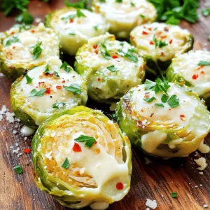 - 1 lb Brussels sprouts, trimmed and halved - 2 tablespoons olive oil - 4 cloves garlic, minced - 1 cup heavy cream - 1 cup grated Parmesan cheese - Salt and pepper to taste - 1/2 teaspoon red pepper flakes (optional for a kick) - Fresh parsley, finely chopped for garnish - Baking sheet - Mixing bowl - Saucepan - Whisk To make Creamy Garlic Parmesan Brussels Sprouts, you need fresh Brussels sprouts. They should be bright green and firm. The olive oil adds a nice crispy texture. Garlic gives a rich flavor. Heavy cream and Parmesan cheese create a smooth, creamy sauce. Salt and pepper bring everything together. If you want a little heat, add red pepper flakes. Finish with fresh parsley for color. For tools, you will need a baking sheet to roast the sprouts. A mixing bowl helps combine the ingredients. Use a saucepan to make the creamy sauce. A whisk makes mixing easy. With these ingredients and tools, you can create a delightful dish. You can find the full recipe to guide you through each step. - Preheat your oven to 400°F (200°C). - In a large mixing bowl, combine 1 lb of halved Brussels sprouts with 2 tablespoons of olive oil, salt, and pepper. If you want a bit of heat, add 1/2 teaspoon of red pepper flakes. Toss until the sprouts are well coated. - Spread the Brussels sprouts out on a baking sheet in a single layer. Roast them in the oven for 20-25 minutes. You want them tender and crispy on the edges, so keep an eye on them as they roast. - While the sprouts roast, make the creamy garlic sauce. In a saucepan over medium heat, add 4 cloves of minced garlic. Sauté for about 1-2 minutes until the garlic smells great but does not brown. - Next, stir in 1 cup of heavy cream. Let it simmer for 3-4 minutes. Gradually, add 1 cup of grated Parmesan cheese, stirring until it melts and blends smoothly. Taste and add more salt and pepper if needed. - Once the Brussels sprouts are done roasting, take them out of the oven. Pour the creamy garlic sauce over the sprouts and stir to mix everything well. Return the dish to the oven for an additional 5-7 minutes. This helps all the flavors meld together beautifully. To make sure your Brussels sprouts turn out great, set the oven to 400°F (200°C). This hot temperature helps them get crispy. Place the rack in the middle of the oven. This spot ensures even cooking. Avoid overcrowding the pan. If you pile them up, they will steam instead of roast. Spread them out in a single layer for the best texture. You can boost the flavor of your creamy sauce by adding herbs or spices. Try mixing in thyme, oregano, or even a pinch of nutmeg. These will add depth to the dish. If you love cheese, add more Parmesan for richness. More cheese makes the sauce even creamier and more delicious. Creamy Garlic Parmesan Brussels Sprouts pair well with many dishes. Serve them alongside chicken or steak for a hearty meal. They also work as a tasty vegetarian main dish. Add a fresh salad or some crusty bread to complete your meal. For more ideas, check out the Full Recipe for inspiration. {{image_2}} You can make this dish lighter by swapping heavy cream for low-fat cream. You might also try coconut cream or almond milk for a dairy-free option. These swaps can keep the dish creamy while cutting down on calories. You can still enjoy the rich taste without feeling heavy afterward. Want to kick up the flavor? Add cooked bacon or pancetta. These meats bring a savory depth that pairs perfectly with the creamy sauce. Just chop them into small pieces and mix them in before you combine everything. You’ll love the extra crunch and taste they add. Experiment with different cheeses for a new twist. Gruyère provides a nutty flavor, while feta adds a tangy touch. Just remember, each cheese will change the taste. Have fun mixing and matching to find your favorite combo. You can create a unique dish each time you make it. For the full recipe, check out the details above. Store any leftover Creamy Garlic Parmesan Brussels sprouts in an airtight container. This keeps them fresh and tasty. Use glass or plastic containers with tight lids. The sprouts will last for about 3-4 days in the fridge. Make sure they cool down before sealing. This helps prevent moisture buildup. To reheat, use the oven or stovetop for the best texture. Preheat your oven to 350°F (175°C). Spread the sprouts on a baking sheet. Heat them for about 10-15 minutes. You want them warm and slightly crispy again. If using the stovetop, add a splash of cream in a pan and heat on medium. Stir gently until warm. You can freeze the Brussels sprouts for later! First, let them cool completely. Then, place them in a freezer-safe bag or container. Remove as much air as possible to prevent freezer burn. They will keep well for up to 2 months. To use, thaw in the fridge overnight before reheating. Enjoy the flavors whenever you want! For the full recipe, check the details above. You can enjoy these Brussels sprouts with many dishes. Here are some great pairings: - Grilled chicken: The mild flavor of chicken goes well with the rich sauce. - Steak: A juicy steak adds a nice contrast to the creamy sprouts. - Pasta: Toss the sprouts with your favorite pasta for a hearty meal. - Quinoa: This grain adds texture and is a healthy option. - Roasted fish: The lightness of fish balances the creaminess of the dish. Yes, you can prepare this dish in advance. Here’s how: - Prep the Brussels sprouts: Trim and halve them, then store in the fridge. - Make the sauce: You can prepare the creamy garlic sauce in advance. Just reheat it before serving. - Storage: Keep the sprouts and sauce in separate airtight containers. When ready to serve, roast the sprouts and combine with the sauce. This method keeps them fresh and tasty. To make a vegan version of the sauce, follow these steps: - Substitute heavy cream: Use coconut milk or cashew cream instead of heavy cream. - Replace Parmesan cheese: Try nutritional yeast for a cheesy flavor. You can also use vegan cheese options. - Adjust seasonings: Taste and adjust the salt to your liking. These swaps will keep the dish creamy and flavorful without dairy. This blog post covered how to make delicious Creamy Garlic Parmesan Brussels Sprouts. You learned about the main ingredients and tools needed. I shared step-by-step instructions and tips for roasting perfect sprouts. You also discovered tasty variations and storage methods. By following these steps, you can create a savory dish that everyone will enjoy. Experiment with flavors and make it your own! Enjoy this great recipe anytime.