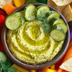 To make the best spicy dill pickle hummus, gather these simple ingredients: - 1 can (15 oz) chickpeas, drained and rinsed - 1/4 cup tahini - 1/4 cup dill pickles, finely chopped - 2 tablespoons pickle juice - 1 tablespoon olive oil - 1 garlic clove, minced - 1 teaspoon smoked paprika - 1/2 teaspoon cayenne pepper (adjust to taste) - Salt and pepper to taste - Fresh dill, for garnish - Extra sliced dill pickles, for garnish You can swap out some ingredients if needed. Use white beans instead of chickpeas for a different flavor. If you don’t have tahini, try almond butter or sunflower seed butter. For a lower-fat option, you can skip the olive oil. If you want less spice, reduce the cayenne pepper. Each ingredient brings its own health perks: - Chickpeas are high in protein and fiber. They help keep you full longer. - Tahini is rich in healthy fats and vitamins. It adds creaminess. - Dill pickles add a tangy flavor and contain antioxidants. - Garlic boosts your immune system and adds flavor. - Olive oil is great for heart health. It has good fats that your body needs. This blend makes your hummus tasty and good for you. You’ll love how easy it is to make this delicious dish at home. For the full recipe, check out the details above. Start by grabbing a can of chickpeas. You need a 15-ounce can. Drain and rinse them well. This step helps remove excess salt and makes for a cleaner taste. Chickpeas give the hummus a creamy base and a great source of protein. Now, it’s time to blend! In a food processor, combine the chickpeas, tahini, chopped dill pickles, pickle juice, olive oil, minced garlic, smoked paprika, cayenne pepper, salt, and pepper. Blend until smooth. If it gets too thick, add a teaspoon of water. Scrape the sides down as needed to ensure an even mix. This process brings all the flavors together. After blending, taste your hummus. Does it need more heat? Add cayenne pepper. Want more tang? Pour in a little pickle juice. Adjusting the seasoning is key to making it perfect for your taste. Once you're happy with the flavor, transfer the hummus to a bowl. Top it with a drizzle of olive oil and some fresh dill. Maybe even add extra pickle slices for a fun touch. Enjoy this Spicy Dill Pickle Hummus with pita chips or fresh veggies. You can find the Full Recipe above for more details! To get the best hummus texture, start with good chickpeas. Use canned chickpeas for ease. After draining, rinse them well to remove any canning liquid. This helps keep flavors fresh. When blending, add the tahini and pickle juice first. This helps create a smooth base. If your hummus is too thick, add a little water. Blend until you reach your desired smoothness. Always taste and adjust as needed. You can serve Spicy Dill Pickle Hummus in many fun ways. Try it with pita chips for a crunchy dip. Fresh veggies like carrots and cucumbers work great too. For a twist, use it as a spread on sandwiches or wraps. You can even top it with extra dill pickles for a fun look. Get creative! The hummus adds flavor to so many meals. Making hummus ahead of time is simple and smart. You can prepare it up to two days in advance. Just store it in an airtight container in the fridge. This lets the flavors blend more, making it even tastier. Before serving, give it a quick stir. If it seems thick, add a splash of water or olive oil. This keeps it fresh and smooth. For the best taste, add garnishes right before serving. Check out the Full Recipe for more details. {{image_2}} You can add creamy avocado to your spicy dill pickle hummus. Start with half an avocado. Blend it with the other ingredients. The avocado adds smoothness and a rich flavor. It also makes the hummus extra filling. This option is great for a healthy snack or dip. Feel free to play with other flavors. You can add more garlic for a bolder taste. Fresh herbs like parsley or cilantro can brighten the dish. Try adding lemon juice for extra tang. Each flavor change can transform your hummus into something new and fun. Don’t be afraid to experiment with spices, too! This recipe is already vegan and gluten-free. You can enjoy it without any worries. Just check your tahini and chickpeas for any added ingredients. Serve it with gluten-free crackers or veggie sticks. This way, everyone can enjoy a tasty and healthy snack. For more details, check the Full Recipe. To store leftover hummus, place it in an airtight container. Cover the top with plastic wrap to keep it fresh. This helps prevent air from getting in and drying it out. You can also drizzle a little olive oil on top before sealing. It adds flavor and keeps the hummus moist. You can freeze Spicy Dill Pickle Hummus for later use. First, place it in a freezer-safe container. Leave some space at the top, as it may expand when frozen. Seal the container tightly. To thaw, move it to the fridge overnight. Stir well before serving to regain its creamy texture. Homemade hummus lasts about four to five days in the fridge. If stored properly, it stays fresh for a week. If you freeze it, use within three months for the best taste. Always check for any off smells or changes in color before eating. Enjoy your delicious hummus while it’s fresh! You can enjoy Spicy Dill Pickle Hummus in many fun ways. Serve it with pita chips for a crunchy snack. Fresh veggies like carrots and cucumbers also taste great with it. Use it as a spread on sandwiches or wraps. You might even try it with crackers for an easy appetizer. The flavors mix well with grilled meats too. Get creative and pair it with whatever you love! Homemade hummus can last about five days in the fridge. Store it in a sealed container to keep it fresh. If you notice any changes in smell or color, it’s best to toss it. Hummus might dry out in the fridge. If this happens, just stir in a little water or olive oil before serving. Yes, you can make Spicy Dill Pickle Hummus ahead of time. In fact, the flavors deepen when it sits. Make it a day in advance for a tasty treat. Just store it in the fridge in an airtight container. Before serving, give it a quick stir to bring it back to life. For the full recipe, check the section above. We covered everything you need to know for making tasty hummus. I shared essential ingredients and helpful substitutions. You learned how to blend everything to get the best texture. Don't forget to try the fun variations and serving ideas I suggested. Remember to store any leftovers properly for later. With the tips, tricks, and answers to common questions, you're ready to make great hummus anytime. Enjoy your cooking journey and have fun with flavors!