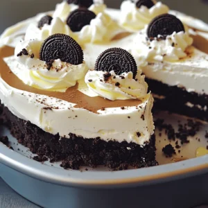 - 24 Oreo cookies (plus extra for garnish) - 1/4 cup unsalted butter, melted - 16 oz cream cheese, softened - 1/2 cup granulated sugar - 1 teaspoon vanilla extract - 1 1/2 cups whipped cream (or cool whip) - 1/2 cup sour cream - 1/4 cup cocoa powder (optional for extra chocolate flavor) - Chocolate syrup for drizzling - Fruit toppings (e.g., raspberries) To make my no-bake Oreo cheesecake, you need simple ingredients. Each one plays a key role in creating that rich, creamy texture. The Oreo cookies form the base, giving a tasty crunch. The melted butter helps hold everything together, while cream cheese adds a smooth richness. Sugar sweetens the mix, and vanilla gives it a nice flavor boost. Whipped cream lightens the filling, making it airy. Sour cream adds a tangy touch that balances the sweetness. If you want more chocolate, cocoa powder is a great option. For fun, you can drizzle chocolate syrup on top or add fruit like raspberries for a fresh twist. With these ingredients ready, you're set to create a delightful dessert! Check out the Full Recipe to see how it all comes together. - First, take 24 Oreo cookies and crush them in a food processor. - Mix the crushed cookies with 1/4 cup melted butter until combined. - Press this mixture firmly into the bottom of a springform pan. - In a large bowl, beat 16 ounces of softened cream cheese until smooth. - Gradually add 1/2 cup granulated sugar and 1 teaspoon vanilla extract, mixing well. - Gently fold in 1 1/2 cups of whipped cream into the mixture. - If you like, add 1/2 cup sour cream and 1/4 cup cocoa powder for flavor. - Coarsely crush 4-5 Oreos and fold them in for extra texture. - Pour the filling into the prepared crust, smoothing the top with a spatula. - Cover the pan with plastic wrap and refrigerate for at least 4 hours, or overnight. - Before serving, garnish with crushed Oreos and a dollop of whipped cream. - Carefully remove the sides of the springform pan and slice the cheesecake. This simple and delicious recipe is perfect for any occasion. You can find the Full Recipe for detailed steps and tips. - Use room temperature cream cheese for smoothness. This helps the filling blend well. - Fold gently to maintain whipped cream volume. This keeps your cheesecake light and fluffy. - Pair with coffee or dessert wine. The flavors blend nicely and enhance your dessert. - Use additional Oreo cookies as decoration. They add a fun touch and extra crunch. - Don’t skip chilling time for proper setting. This step is key for a firm cheesecake. - Avoid overmixing to keep the filling light. Overmixing can make the texture dense and heavy. For the Full Recipe, check the detailed instructions. {{image_2}} For a deeper flavor, add cocoa powder to the filling. This will make your cheesecake rich and chocolatey. I love the extra touch it brings. Just mix in 1/4 cup of cocoa powder with the cream cheese and sugar. You can also fold in some crushed Oreos for added texture. This variation is perfect for chocolate lovers. You can brighten your cheesecake by adding fresh fruit. Try strawberries, raspberries, or blueberries. Simply fold your choice of diced fruit into the filling. This gives you a tasty twist on the classic flavor. Each bite will be a delightful surprise with the fruity burst. If you need a dairy-free option, try making a vegan version. Substitute cream cheese with vegan cream cheese. Use coconut whipped cream instead of regular whipped cream. This version keeps the same creamy texture and flavor. You won’t miss the dairy at all! Explore these variations to find your favorite twist on the No-Bake Oreo Cheesecake. For the complete recipe, check the Full Recipe section above. You can store your No-Bake Oreo Cheesecake in the fridge. It stays fresh for up to 5 days. Just cover it well to keep it moist and tasty. If you want to keep it longer, freeze the cheesecake. It lasts for up to 2 months. Make sure to wrap it tightly in plastic wrap. This step helps to prevent freezer burn. To enjoy your frozen cheesecake, thaw it properly. Place it in the refrigerator overnight before serving. This method keeps the texture creamy and smooth. Yes, it’s best made a day in advance for optimal flavor and texture. Making it ahead lets the flavors blend nicely. I often prepare it the night before a gathering. This way, I can focus on other things on the day of the event. Plain Greek yogurt can be used as a substitute. It gives a similar tang and creamy texture. I like to use it when I want a lighter twist on the recipe. It works well without changing the taste much. It should be firm to the touch and hold its shape when sliced. After chilling, the cheesecake will feel solid. A gentle press with your finger will help you check. If it springs back slightly, it's ready to slice. Yes, low-fat cream cheese and whipped topping can be substituted for lighter options. This swap can help reduce calories. The cheesecake will still taste great and be creamy. I often use low-fat options when I want to enjoy dessert without the extra guilt. For the complete recipe, check the Full Recipe section. This cheesecake is simple and fun to make. You start with crushed Oreo cookies for the crust and blend cream cheese, sugar, and whipped cream for the filling. Remember to chill it well for the best texture. You can also get creative with flavors or toppings. No one can resist a slice of this treat! Enjoy every bite.