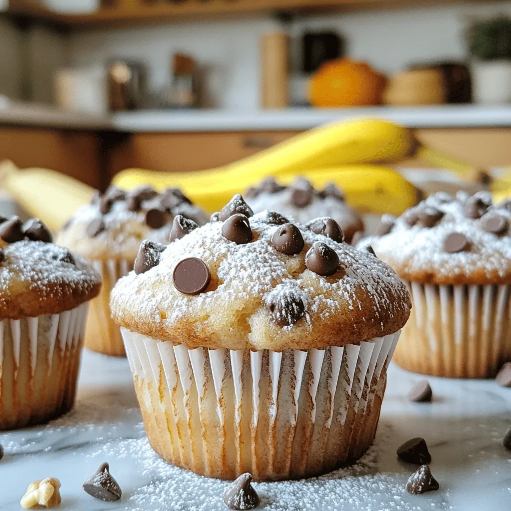 Chocolate Chip Banana Bread Muffins Delightful Treat