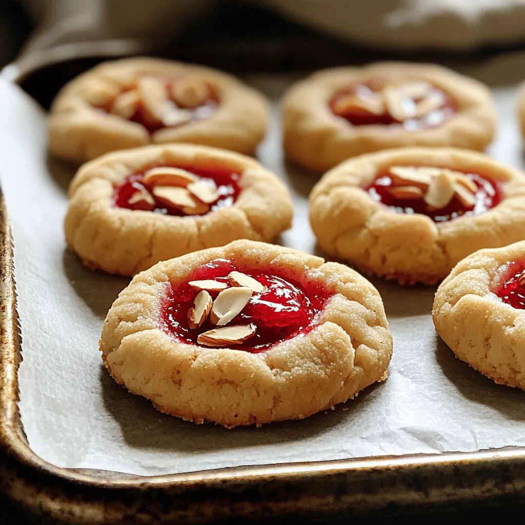 Raspberry Almond Thumbprint Cookies Simple Delight