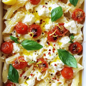 - 1 block (200g) of feta cheese - 300g pasta (penne or fusilli) - 2 cups cherry tomatoes, halved - 4 cloves garlic, minced - 1 teaspoon dried oregano - 1 teaspoon red pepper flakes - &frac12; cup olive oil - Salt and pepper to taste - Fresh basil leaves - Zest of 1 lemon To create this dish, start with fresh, high-quality ingredients. The feta cheese is key. It melts beautifully and adds a creamy texture. I love using ripe cherry tomatoes. They burst with flavor as they cook. The seasonings enhance the dish's taste. Garlic brings a strong aroma, while oregano adds earthiness. The red pepper flakes give a kick that you can adjust based on your spice level. Olive oil is essential for richness. Don&rsquo;t forget the garnishes! Fresh basil brightens the dish with its herbal note. The lemon zest adds a zesty punch. Combining all these ingredients creates a vibrant and tasty meal. This recipe is simple yet impressive. You can easily find all these ingredients at your local market. For the full recipe, check out the details above. Enjoy your cooking! - Preheat the oven to 400&deg;F (200&deg;C). - In a large baking dish, combine: - 2 cups cherry tomatoes, halved - 4 cloves garlic, minced - 1 teaspoon dried oregano - 1 teaspoon red pepper flakes - &frac12; cup olive oil - Season with salt and pepper. Toss to coat all the ingredients. - Place 1 block (200g) of feta cheese in the center of the dish. - Bake for 30 minutes until tomatoes burst and feta turns golden. - Cook 300g pasta according to package instructions until al dente. - Drain and set aside until ready to mix. - Once baked, mash the feta and tomatoes with a fork until creamy. - Toss in the cooked pasta and the zest of 1 lemon. Mix well to combine. For the complete instructions and detailed steps, check the Full Recipe. To make your baked feta pasta shine, use ripe cherry tomatoes. They add a nice sweetness to the dish. You can also adjust the red pepper flakes to control the heat. If you want more spice, add a bit more, but start slow. Don't be afraid to try different cheeses. Goat cheese can bring a tangy twist to your dish. You can also use flavored feta for added taste. Herbs or spices in the cheese can enhance the overall flavor. Pair your baked feta pasta with crusty bread or a light salad for balance. This adds texture and freshness. For a vibrant finish, garnish with extra basil and lemon zest. This simple touch enhances both flavor and presentation. For the full recipe, check out the [Full Recipe]. {{image_2}} You can easily mix things up with fresh greens. I love adding spinach or arugula. They add color and nutrients. You can also use other seasonal veggies like zucchini. Just chop them up and toss them in before baking. This keeps the dish fresh and exciting. Feel free to switch up the pasta shape. Spaghetti or rigatoni work great too. If you need a gluten-free option, choose gluten-free pasta. It tastes just as good and works well with the feta sauce. Want to add some protein? Grilled chicken or shrimp are perfect choices. They bring a nice flavor and texture. For a vegetarian option, try adding chickpeas. They boost your meal with healthy protein and add a nice bite. For the full recipe, check out the Baked Feta Pasta Fiesta section above. - Store your baked feta pasta in an airtight container. - It stays fresh for up to 3 days in the fridge. - Make sure to let it cool completely before storing. - You can reheat the pasta in a microwave. - Alternatively, use an oven for even heating. - Add a splash of olive oil to keep it moist. - You can freeze the pasta for up to 2 months. - To enjoy later, thaw it in the fridge overnight. - Reheat it fully before serving for the best taste. This quick and flavorful dish is perfect for busy nights! For the full recipe, check out the details above. To make Baked Feta Pasta vegan, swap the feta cheese with tofu or a vegan cheese alternative. Tofu works well because it absorbs flavors and gives a creamy texture. You can marinate the tofu in olive oil and herbs for extra taste before baking. Yes, you can use goat cheese or mozzarella as great substitutes. Goat cheese adds a tangy flavor that pairs well with the tomatoes. Mozzarella gives a creamy, stretchy texture that is delightful in this dish. Baked Feta Pasta pairs well with a simple salad or crusty bread. A green salad with fresh veggies complements the pasta&rsquo;s rich flavor. Crusty bread is perfect for soaking up the creamy sauce. To adjust the spice level, modify the amount of red pepper flakes to suit your taste. Add less for a milder dish or more for a spicy kick. You can also use fresh chili peppers for a different heat profile. For the full recipe, check out the [Full Recipe]. You can make a delicious baked feta pasta with just a few simple steps. Start with quality ingredients, bake the feta and tomatoes, then mix it with pasta. This dish is easy to adapt with different vegetables and cheeses. Remember to store leftovers properly and feel free to experiment with flavors. Enjoy this warm and creamy meal anytime. It&rsquo;s a crowd-pleaser that you can share with family and friends. Happy cooking!