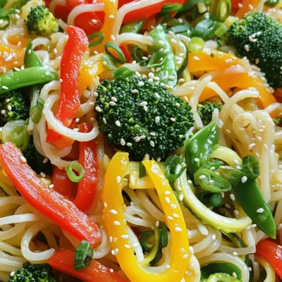 Rainbow Veggie Noodle Stir Fry Flavorful and Fresh Dish