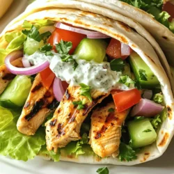 Savory Greek Chicken Gyro Wraps for Flavor Lovers