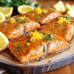 For a tasty maple glazed salmon, you need fresh ingredients. Here&rsquo;s what to gather: - 4 salmon fillets (6 oz each) - Zest of 1 orange - Zest of 1 lemon - Fresh parsley for garnish You will also need some common pantry items. These will help create the glaze: - 1/4 cup pure maple syrup - 2 tablespoons soy sauce (or tamari for gluten-free) - 1 tablespoon Dijon mustard - 1 teaspoon garlic powder - 1/2 teaspoon smoked paprika - 1/2 teaspoon salt - 1/2 teaspoon black pepper You can make your dish even better with some extras. Consider these options: - Lemon wedges for serving - Steamed asparagus for a healthy side - A fresh green salad for a light meal Using these ingredients will make your maple glazed salmon shine. Check out the Full Recipe for more details. To make the glaze, start by whisking together these ingredients in a small bowl: - 1/4 cup pure maple syrup - 2 tablespoons soy sauce - 1 tablespoon Dijon mustard - 1 teaspoon garlic powder - 1/2 teaspoon smoked paprika - 1/2 teaspoon salt - 1/2 teaspoon black pepper This mixture adds a sweet and savory flavor that pairs perfectly with salmon. Once mixed, set the glaze aside. First, preheat your oven to 400&deg;F (200&deg;C). Line a baking sheet with parchment paper to keep things easy. Place the salmon fillets on the sheet, skin side down. Brush each fillet with the maple glaze generously. Make sure to coat them well. Reserve some glaze for later use. Sprinkle the zests of one orange and one lemon over the fillets for added aroma. Bake the salmon for about 12-15 minutes. It should flake easily when done. Halfway through cooking, baste the fillets with the reserved glaze to enhance the flavor. Once the salmon is fully cooked, take it out and let it sit for a minute. This helps the juices settle. Before serving, garnish the salmon with fresh parsley for a pop of color. You can also add lemon wedges for a zesty touch. Enjoy this dish with steamed asparagus or a fresh salad for a complete meal. For the full recipe, check out the earlier sections. To get the best glaze for your salmon, focus on balance. The maple syrup adds sweetness, while the soy sauce and Dijon mustard give it depth. Use a whisk to mix these well until smooth. Brush the glaze on your fish generously. Don&rsquo;t rush this step. Make sure every part of the salmon gets coated. This will help it caramelize nicely in the oven. Cooking time is key to perfect salmon. I bake my fillets at 400&deg;F (200&deg;C). This temperature helps the salmon cook evenly. Bake for about 12 to 15 minutes. Check if it's done by using a fork; it should flake easily. If it's still raw in the center, give it a few more minutes. Halfway through, baste with extra glaze for added taste. To elevate your dish, consider adding fresh herbs. Thyme or dill works nicely with salmon. You can also squeeze a little lemon juice over the top for extra brightness. Pair your maple glazed salmon with sides like steamed asparagus or a crisp salad. These fresh flavors complement the sweetness of the glaze well. For a heartier option, serve with rice or quinoa. Enjoy your meal! {{image_2}} You can change the glaze for your maple glazed salmon to suit your taste. Try adding honey for a sweeter note. If you like a kick, mix in some sriracha or chili flakes. For a more herbal taste, toss in fresh herbs like dill or rosemary. You can even swap the soy sauce for coconut aminos for a lighter flavor. You don&rsquo;t have to bake your salmon. Grilling gives it a smoky flavor. Just preheat your grill to medium-high heat. Place the salmon skin-side down, brush it with the glaze, and close the lid. Cook for about 6-8 minutes, basting halfway through. Pan-searing is another great option. Heat oil in a pan over medium heat. Cook the salmon for about 4-5 minutes per side until golden brown. Pair your maple glazed salmon with sides that bring out its flavor. Roasted vegetables, like Brussels sprouts or carrots, work great. A fresh salad with greens and citrus adds a bright touch. For a hearty side, serve it with quinoa or brown rice. These options balance the sweet glaze and make your meal even better. After enjoying your maple glazed salmon, let the leftovers cool. Place them in an airtight container. This helps keep the salmon fresh. Store it in the fridge if you plan to eat it soon, within 2-3 days. Keeping it sealed prevents strong odors from other foods. You can also add a slice of lemon to enhance the flavor. When you&rsquo;re ready to eat the leftovers, avoid the microwave if possible. Instead, use the oven for better taste. Preheat your oven to 350&deg;F (175&deg;C). Place the salmon on a baking sheet. Cover it with foil to keep it moist. Heat for 10-15 minutes, or until warm. This keeps the glaze nice and sticky! If you want to save your salmon for later, freezing is a great option. Wrap each fillet tightly in plastic wrap. Then, place them in a freezer bag or container. Label it with the date. You can freeze the salmon for up to three months. To thaw, place it in the fridge overnight before reheating. This method keeps it flavorful and juicy. For more details, check the Full Recipe. The best salmon for this recipe is wild-caught salmon. It has great flavor and texture. You can use sockeye or king salmon. Both are rich and delicious. Farmed salmon works too. It is usually more affordable but may have a milder taste. Choose what fits your budget and preference. To make this recipe gluten-free, use tamari instead of soy sauce. Tamari is a gluten-free alternative. It has a similar taste and works well with the glaze. Always check labels to ensure no gluten is present. You can also serve the salmon with gluten-free sides, like rice or veggies. Salmon is very healthy. It is high in omega-3 fatty acids, which are good for your heart. Omega-3s also help with brain health. Salmon is rich in protein, vitamins, and minerals. Maple syrup, while sweet, has some benefits too. It contains antioxidants and may help with inflammation. Use it in moderation to enjoy its taste and benefits. This blog post explored how to make maple glazed salmon. You learned about fresh and pantry ingredients needed. We covered step-by-step instructions for preparation, baking, and serving. I shared tips for the perfect glaze and cooking techniques. You also saw variations for different glazes and cooking methods. Finally, we discussed storage and answered common questions about the recipe. Cooking maple glazed salmon is simple, fun, and full of flavor. Enjoy experimenting with this dish and impressing your friends and family!