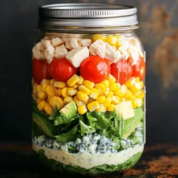 Mason Jar Cobb Salad Fresh and Flavorful Meal Prep