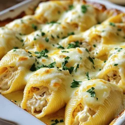 Savory Chicken Alfredo Stuffed Shells Recipe