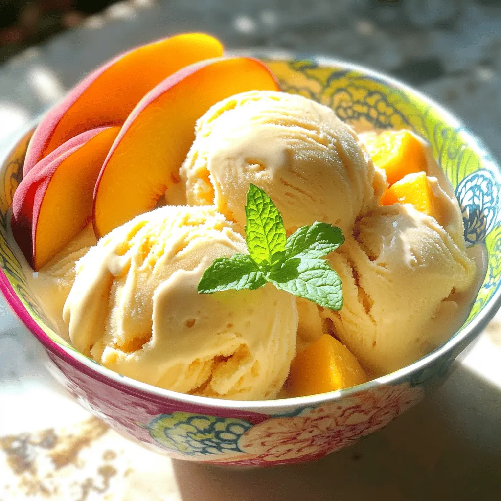 Homemade Peach Ice Cream Fresh and Creamy Delight