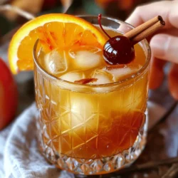 - 2 oz apple cider - 1/2 oz maple syrup - 2 dashes of Angostura bitters - 1 orange slice - 1 maraschino cherry - Ice cubes - Cinnamon stick for garnish To create a great Apple Cider Old Fashioned, you need a few simple items. Start with fresh apple cider. It brings a sweet and tart flavor to the drink. Maple syrup adds a rich sweetness that pairs well with the cider. You will also need Angostura bitters. This adds depth and balance to the cocktail. The orange slice and maraschino cherry add color and a hint of fruity taste. Don't forget the ice cubes to chill your drink. Lastly, a cinnamon stick makes a lovely garnish and adds a warm aroma. - Best bourbon choices: Look for smooth bourbons like Maker's Mark or Buffalo Trace. They have a great flavor that blends well with apple cider. - Quality apple cider brands: Choose local apple cider if possible. If not, brands like Martinelli's or Tree Top are good choices. - Type of bitters for optimal flavor: Angostura is the classic choice, but you can try orange bitters for a twist. Whether you're at home or hosting friends, this drink will impress. - Fill a cocktail shaker with ice cubes. - Pour in 2 oz apple cider and 1/2 oz maple syrup. This step is simple but key. The ice cools the drink and blends the flavors. The apple cider adds sweetness and a fruity taste. Maple syrup brings in a rich, warm flavor. - Shake the mixture vigorously for 15-20 seconds. - Add 2 dashes of Angostura bitters to the shaker. Shaking mixes the cider and syrup well. Bitters add depth and a slight spice. This mix gives your drink a unique twist. - Strain the mixture into an old-fashioned glass filled with fresh ice. - Garnish with an orange slice and a maraschino cherry. - Add a cinnamon stick for a warm, aromatic touch. Straining keeps your drink smooth. The fresh ice keeps it cool. The orange slice and cherry add color and flavor. The cinnamon stick makes it look fancy and smells great. Enjoy your Apple Cider Old Fashioned! To make a great Apple Cider Old Fashioned, focus on shaking. First, fill your cocktail shaker with ice cubes. This keeps your drink cold. Next, pour in the apple cider and maple syrup. Add two dashes of Angostura bitters. Now, shake it well! Shake for about 15 to 20 seconds. This chill factor is key. A well-chilled drink tastes better. Garnishing adds flair. While an orange slice works well, you can try other fruits. A thin slice of pear or apple can add a fresh twist. A sprig of mint also looks nice and adds flavor. To enhance warmth, consider a cinnamon stick. It's simple yet elegant and adds a lovely aroma. Sweetness is important in balancing flavors. If you want a sweeter drink, try using honey or a flavored syrup. Maple syrup gives a rich taste, but you can also use agave. Tweak the amount to suit your taste. Just remember to keep a balance. A dash of lemon juice can help cut through the sweetness. {{image_2}} You can swap out bourbon for rye whiskey. Rye gives a spicy kick that works well with apple cider. This change adds depth to the drink. If you prefer a non-alcoholic option, try a mocktail. Use the same apple cider, maple syrup, and bitters. Just skip the whiskey. You still get all the great flavors without the alcohol. Add seasonal spices to your cocktail for a new twist. Try cinnamon or nutmeg for warmth. These spices make your drink feel cozy and festive. You can also mix in other fruit flavors. Adding pear or cranberry juice brightens the drink. This way, you can enjoy different tastes throughout the year. If you're watching your calories, you can reduce the sugar. Just cut back on the maple syrup. You can still enjoy a sweet taste with less syrup. Use low-calorie mixers like sparkling water. This keeps your drink light but still refreshing. You can still have fun without all the extra calories! To store leftover Apple Cider Old Fashioned, keep it in the fridge. Use a sealed container. Mixed drinks taste best when fresh, but you can store it for one day. Apple cider itself lasts longer. Unopened, it can stay fresh for a month. Once opened, use it within a week. Always check for bad smells before using. You can make this drink ahead. Mix the apple cider, maple syrup, and bitters in advance. Store it in the fridge. When it's time to serve, shake it with ice and pour. For gatherings, prepare a batch. Just double or triple the recipe. This way, everyone enjoys a tasty drink quickly. Freezing apple cider is easy. Pour it into ice cube trays. Once frozen, pop the cubes out and store them in a bag. These cubes are great for chilling drinks later. You can also freeze garnishes. Slice oranges or cherries and freeze them on a tray. Once frozen, store them in a bag too. This makes serving your drinks even easier. An Old Fashioned Cocktail is a classic drink. It combines spirits, sugar, and bitters. The drink dates back to the early 1800s. It is one of the oldest cocktails known. Traditionally, it uses whiskey, sugar, and bitters. This drink is served over ice in a short glass. The Old Fashioned is known for its simplicity and strong flavor. Many people enjoy its rich taste and smooth finish. Yes, you can use non-alcoholic cider. This lets everyone enjoy the drink. Just swap the apple cider in the recipe. You can still keep the same flavors. The maple syrup and bitters will add great taste. This makes it a fun mocktail for gatherings. You can serve it to kids or those who prefer no alcohol. To make a larger batch, simply scale up the ingredients. If you want to serve four, use: - 8 oz apple cider - 2 oz maple syrup - 8 dashes of Angostura bitters Mix it in a large pitcher. Pour over ice in individual glasses. This makes it easy for guests to help themselves. You can also make a batch cocktail. Just multiply the amounts, and mix in a big bowl. Make sure to stir well before serving. This blog post covered how to make a delicious cocktail with simple ingredients. You learned about each component, the best brands to use, and step-by-step instructions for mixing. I shared helpful tips to make your drink perfect and variations for different tastes. Remember, experiment with flavors and enjoy the process. Whether you’re hosting a gathering or just want a tasty drink, this cocktail is a great choice! Cheers to your cocktail-making skills!