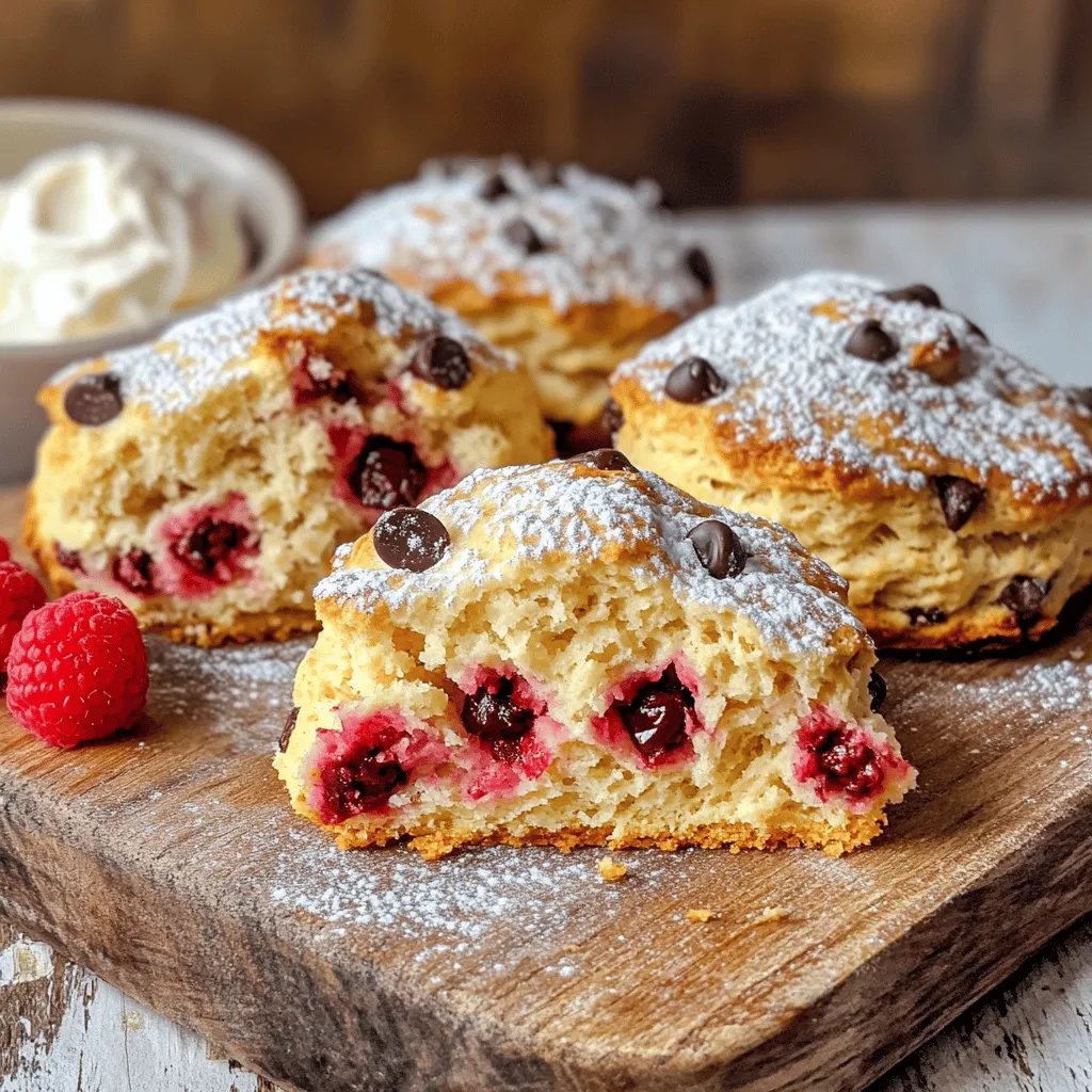 Raspberry Chocolate Chip Scones Delightful Breakfast Treat