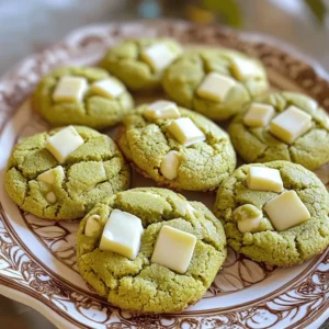 - 1 cup all-purpose flour - 2 tablespoons matcha green tea powder - 1/2 teaspoon baking soda - 1/4 teaspoon salt - 1/2 cup unsalted butter, softened - 1/2 cup granulated sugar - 1/4 cup brown sugar, packed - 1 large egg - 1 teaspoon vanilla extract - 1 cup white chocolate chips Choosing high-quality matcha ensures a vibrant green color and rich flavor. Look for matcha labeled "ceremonial grade" for the best experience. If you can’t find brown sugar, use an extra tablespoon of granulated sugar. This will maintain sweetness but change the texture a bit. You will need a few simple tools: - Mixing bowls - Whisk - Baking sheet - Parchment paper These tools help you mix and bake the cookies perfectly. Having them ready makes the process smooth and fun. First, set your oven to 350°F (175°C). This is the perfect temperature for baking. While the oven heats, line a baking sheet with parchment paper. This helps the cookies bake evenly and makes cleanup easy. In a medium bowl, whisk together these dry items: - 1 cup all-purpose flour - 2 tablespoons matcha green tea powder - 1/2 teaspoon baking soda - 1/4 teaspoon salt Make sure they mix well. This step is key for even flavor and texture in your cookies. Next, grab a large bowl. Add 1/2 cup softened unsalted butter, 1/2 cup granulated sugar, and 1/4 cup brown sugar. Mix them until light and fluffy, which takes about 2-3 minutes. This makes your cookies soft. Then, add 1 large egg and 1 teaspoon vanilla extract. Mix until everything is well combined. This adds a nice flavor to the dough. Now, slowly add your dry mix to the wet mix. Stir gently until just combined. Be careful not to overmix, or the cookies may become tough. Once combined, fold in 1 cup of white chocolate chips. This makes each bite sweet and creamy. Using a tablespoon, scoop out the dough. Place them on your prepared baking sheet, leaving about 2 inches between each scoop. This helps them spread while baking. Bake your cookies for 10-12 minutes. They should have lightly golden edges and set centers. After baking, let the cookies cool on the sheet for about 5 minutes. Then, transfer them to a wire rack to cool completely. For a nice touch, arrange the cookies on a plate. You can dust them with a light sprinkle of matcha powder. Serve with a cup of tea for a delightful treat. - Overmixing the dough: This mistake can make your cookies tough. Mix just until the ingredients blend. Stop as soon as you no longer see dry flour. - Not measuring ingredients correctly: Accurate measurements are key. Use measuring cups and spoons. Level off dry ingredients for best results. - Tips for achieving a chewy cookie: To get that chewy texture, use brown sugar. It adds moisture. Also, don’t bake them too long. Pull them out when the edges look golden but the center stays soft. - Using different types of chocolate: You can mix white chocolate with milk or dark chocolate. This change adds depth to the flavor. Try using chocolate chunks for a fun texture. - Dusting with matcha powder: After cookies cool, sprinkle matcha on top. This adds a pop of color and enhances the matcha flavor. Use a small sieve for an even layer. - Additional toppings or drizzles: Consider drizzling melted chocolate on top. It adds a sweet touch and looks fancy. You can also add sea salt for a sweet and salty twist. {{image_2}} You can add fun flavors to your matcha white chocolate cookies. - Incorporating nuts: Try macadamia or pistachio nuts for a crunchy twist. Chop them coarsely and fold them into the dough. Their rich taste pairs well with matcha. - Adding dried fruits: Dried fruits like cranberries or cherries give a sweet and tart flavor. They add a chewy texture too. Just mix in about half a cup for a fruity surprise. Sometimes, you need to adjust recipes for dietary needs. Here are some great options. - Gluten-free flour substitute: You can use gluten-free all-purpose flour instead of regular flour. This keeps the cookies soft while making them safe for those with gluten issues. - Vegan options with egg replacements: For a vegan version, replace the egg with a mashed banana or unsweetened applesauce. Use a flaxseed meal mix as well. This keeps the cookies moist and chewy. You can change the flavors of your cookies to fit the season. - Adding spices for fall: Spices like nutmeg and cinnamon can warm up the flavors. Just add a teaspoon of each to the dry mix to create a cozy feel. - Holiday-inspired mix-ins: In December, add peppermint extract or crushed candy canes for a festive twist. These mix-ins give a refreshing crunch and a touch of holiday cheer. To keep your Matcha White Chocolate Cookies fresh, store them at room temperature. Place them in an airtight container. This will help them stay soft and chewy. If you stack them, put parchment paper between layers. This prevents sticking and keeps them looking nice. If you want to enjoy these cookies later, you can freeze them. First, let the cookies cool completely. Then, wrap each cookie in plastic wrap. Place them in a freezer-safe bag or container. When you're ready to eat them, just take out a cookie and let it thaw at room temperature. For the best taste, eat them within three months. These cookies stay fresh for about a week at room temperature. If stored properly in an airtight container, they can last up to two weeks. Be on the lookout for any signs of spoilage. If they smell off or look dry, it’s best to toss them. Enjoy your cookies while they're at their best! Yes, you can use different types of chocolate. Dark chocolate chips give a richer taste. Milk chocolate chips add sweetness. You can even mix them for a unique flavor. Just remember, keep the same amount as the white chocolate. This way, your cookies will stay chewy and delicious. Store leftover cookies in an airtight container. This helps keep them soft and fresh. You can also place a slice of bread in with the cookies. The bread will absorb moisture and keep the cookies chewy. They stay good for about a week at room temperature. Yes, you can make these cookies gluten-free. Use a 1:1 gluten-free flour blend. Look for one that has a good mix of flours. Almond flour is another option, but it may change the texture a bit. Just make sure to check the labels for any added ingredients. These cookies pair well with tea or milk. A nice matcha tea complements the cookie flavor. You can also serve them with a glass of cold milk for a classic treat. For a fun twist, try them with a scoop of vanilla ice cream. Chilling the dough is not necessary, but it helps. Chilling makes the dough firmer and reduces spreading. This way, your cookies will be thicker and chewier. If you have time, chill the dough for at least 30 minutes. You now have a clear guide for making Matcha White Chocolate Cookies. We covered key ingredients, tools, and step-by-step instructions. I shared tips to avoid common mistakes and enhance flavor. With variations and storage details, you can customize these cookies for any occasion. Remember to savor the process and have fun baking. Enjoy your delicious cookies!