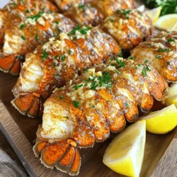 - 2 lobster tails, thawed if frozen - 4 tablespoons unsalted butter - 4 cloves garlic, minced - 1 teaspoon fresh parsley, chopped - Juice of half a lemon - Salt and pepper to taste - Lemon wedges, for serving For this Minute Garlic Butter Lobster Tails dish, you will need a few simple ingredients. First, get two lobster tails. Make sure they are thawed if frozen. Next, gather four tablespoons of unsalted butter. You will also need four cloves of garlic, minced for that rich flavor. A teaspoon of fresh parsley adds a nice touch. Don’t forget the juice of half a lemon, which brightens the dish. Lastly, season with salt and pepper to taste. Lemon wedges are great for serving and add a fresh burst of flavor. These ingredients come together quickly to create a tasty meal. Each item plays a role in building rich, buttery lobster tails that are sure to impress. You can easily find these ingredients at your local grocery store. Preparing this dish is simple, and the result is a gourmet experience at home. - Preheat your oven's broiler to high. - Cut the lobster tails in half lengthwise. Use kitchen shears for safety. - Place the lobster tails, shell side down, on a baking sheet. - In a small saucepan, melt the butter over medium heat. - Add the minced garlic to the melted butter. Sauté for 1-2 minutes. Watch it closely to avoid burning. - Stir in the chopped parsley and lemon juice. Season with salt and pepper to taste. - Spoon the garlic butter mixture generously over the lobster meat. - Broil the lobster tails for about 5-7 minutes. The meat should turn opaque and slightly golden. - Let the lobster tails cool for a minute before serving. - For a beautiful presentation, serve the tails on a wooden platter. Garnish with fresh parsley and lemon wedges. Drizzle any extra garlic butter over the top for added flavor. - Ideal broiling time: Broil lobster tails for about 5-7 minutes. This time gives you juicy meat. Keep an eye on them as they cook. - How to tell when lobster meat is done: Look for opaque meat. It should have a slight golden color. When it feels firm to touch, it’s ready. - Substituting ingredients: You can use garlic oil instead of butter. This change adds a different flavor. Try using lemon zest for an extra zing. - Using different herbs: Fresh basil or dill can replace parsley. Each herb brings its own taste to the dish. - Best kitchen tools: Use kitchen shears to cut the lobster tails easily. A small saucepan works well for melting the butter. - Recommended baking sheet: Choose a heavy-duty baking sheet. This helps cook the lobster evenly under the broiler. {{image_2}} You can switch up the butter in this dish. Try using garlic herb butter for a fresh taste. If you want a healthy twist, use olive oil instead of butter. It keeps the dish light and adds a nice flavor. For a vegetarian option, consider using a plant-based butter. This keeps the essence of the dish while making it suitable for everyone. You can even use a blend of vegetable oils for a unique flavor. To spice things up, add red pepper flakes or smoked paprika. A little heat makes the dish exciting. You can also mix in some fresh herbs like dill or basil for a fresh twist. Citrus fruits can elevate the flavor, too. Try using lime or orange juice instead of lemon. Each adds a unique taste that brightens the lobster. You can also zest the citrus for an extra pop of flavor. Broiling is perfect for a quick cook, but grilling adds a smoky taste. If you choose to grill, keep the heat on medium. This will give the lobster a nice char while keeping it juicy. For a tender texture, slow-cooking is an option. Cook the lobster tails in a covered pot with a little broth. This method takes longer but yields a soft and flavorful dish. Just be careful not to overcook them! To keep your cooked lobster tails fresh, place them in an airtight container. This helps lock in moisture and flavor. You can also wrap them tightly in plastic wrap. Store them in the fridge. Cooked lobster tails last about 2-3 days in the fridge. If you wait too long, the texture will change and they may spoil. If you want to save your lobster tails for later, freezing is a great option. First, let the cooked lobster tails cool completely. Wrap each tail in plastic wrap, then place them in a freezer bag. Remove as much air as you can before sealing. Frozen lobster tails can stay good for up to 3 months. When you’re ready to eat them, thaw them in the fridge overnight for the best texture. To reheat lobster tails without drying them out, use gentle heat. The best way is to use the oven. Preheat it to 350°F (175°C). Place the lobster tails in a baking dish and cover them with foil. Heat for about 10 minutes. This keeps the meat moist. You can also use a microwave, but be careful. Heat in short bursts of 30 seconds, checking often to avoid overcooking. The oven gives a better result, but the microwave works in a pinch. How long does it take to cook lobster tails? Cooking lobster tails takes about 5-7 minutes under the broiler. You want the meat to turn opaque and slightly golden. This quick cooking time helps keep the meat tender and juicy. Can I use frozen lobster tails for this recipe? Yes, you can use frozen lobster tails. Just be sure to thaw them first. The best method is to place them in the fridge overnight. This helps maintain their texture and flavor. What sides pair well with garlic butter lobster tails? Great sides for garlic butter lobster tails include: - Garlic bread - Steamed asparagus - Roasted potatoes - Fresh salad These sides complement the rich flavors of the lobster and provide a balanced meal. How do I know if my lobster tails are fresh? Fresh lobster tails should have a firm texture. They should also smell like the ocean, not have a strong fishy odor. Look for tails that are bright and glossy, with no discoloration. Can I use this recipe for whole lobsters? You can adapt this recipe for whole lobsters. Just adjust the cooking time, as whole lobsters will need more time to cook through. Make sure to check that the meat is opaque. What's the best way to cut lobster tails? The best way to cut lobster tails is to use kitchen shears. Start at the top and cut down the length of the shell. This method opens the tail and makes it easy to access the meat. Cooking lobster tails can be simple and fun. You learned the key ingredients and steps to make them delicious. I shared tips to enhance flavor and different cooking methods. Plus, I covered storage options to keep leftovers fresh. Remember, try new flavors and techniques to find what you like best. This dish brings joy to any meal. Enjoy the process and savor the results. Happy cooking!