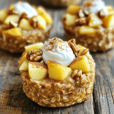 Cinnamon Apple Baked Oatmeal Cups Flavorful Breakfast