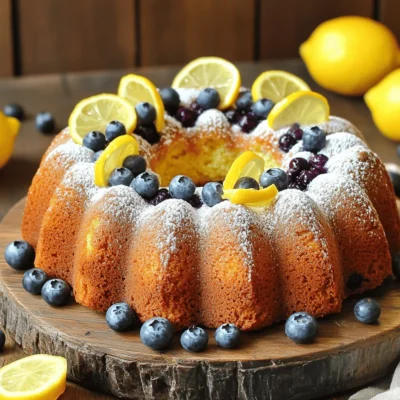 Lemon Blueberry Pound Cake Bakery Delightful Recipe