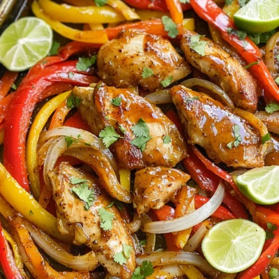Sheet Pan Honey Garlic Chicken Fajitas Delight