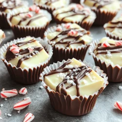 - 8 oz white chocolate, chopped - 1/2 cup crushed peppermint candies (or candy canes) - 1/4 cup dark chocolate chips (for drizzling) - Pinch of sea salt - Mini cupcake liners (for serving) White chocolate is the star of this treat. It melts creamy and sweet. I love using high-quality chocolate for the best taste. The crushed peppermint adds a fun crunch and bright flavor. A pinch of sea salt balances the sweetness. Mini cupcake liners make serving easy and neat. - Other types of chocolate (like milk or dark) - Sprinkles for extra color - Different flavored extracts, like vanilla or almond You can switch up the chocolate if you want. Dark chocolate gives a richer taste. Sprinkles can make these bites more festive. Adding a little extract can add a new twist to the flavor. Get creative and make them your own! - Look for high-quality white chocolate with cocoa butter. - Buy fresh peppermint candies for the best flavor. - Choose dark chocolate chips with at least 60% cocoa for richness. When shopping, always check the labels. Fresh ingredients make a big difference. Quality chocolate will melt nicely and taste great. Don't hesitate to ask store staff for recommendations if you are unsure. Start by getting your baking sheet ready. Line it with parchment paper. This keeps the bites from sticking. Next, place mini cupcake liners on the sheet. They will hold your peppermint bark bites. Make sure to space them out evenly. Grab a microwave-safe bowl. Add 8 ounces of chopped white chocolate to it. Heat in the microwave for 30 seconds. Take it out and stir well. Repeat this until the chocolate is smooth. Watch closely so it doesn't overheat. If it gets too hot, it may become lumpy. Once the white chocolate melts, add in 1/3 cup of crushed peppermint candies. Stir the mixture until it blends well. Then, use a spoon to fill the cupcake liners halfway. This will give your bites a nice shape. Don't forget to sprinkle some of the leftover crushed peppermint on top of each bite. A tiny pinch of sea salt adds flavor too. Next, place the baking sheet in the fridge. Let the bites set for about 30 minutes. This helps the chocolate firm up. While you wait, melt the dark chocolate chips in the same way as before. After the bites are firm, drizzle the dark chocolate over them. You can use a fork or a piping bag for this. It gives a pretty finish. Return the baking sheet to the fridge for another 15 minutes. Once the dark chocolate sets, take the bites out of the cupcake liners. Enjoy your festive treats! To melt white chocolate well, use a microwave-safe bowl. Cut the chocolate into small pieces. Heat it in 30-second bursts. Stir the chocolate after each interval. Stop when it is mostly melted, then stir until smooth. This method keeps the chocolate from burning. Avoid using high heat; it can ruin the chocolate. Use mini cupcake liners to serve these bites. They make cute, individual portions. Place them on a festive platter. For a fun touch, sprinkle more crushed peppermint around the bites. You can also add a few chocolate shavings on top. This adds elegance and makes the bites look special. Do not overheat the chocolate when melting. It can become thick and grainy. Make sure to stir well to combine flavors. When adding toppings, sprinkle gently to avoid clumping. Lastly, let the bites set in the fridge until firm. This step is key for a great texture. {{image_2}} You can easily change the flavor of your bark bites. Try adding a splash of vanilla or almond extract to the melted white chocolate. Just a few drops can make a big difference. You might also use orange or raspberry extract for a fruity twist. These small changes add a new layer of taste and surprise. Toppings can change the look and feel of your bark bites. Instead of crushed peppermint, consider using crushed nuts like almonds or hazelnuts. These add a crunchy bite that pairs well with the creamy chocolate. You can also sprinkle in some mini marshmallows or colorful sprinkles for a fun touch. Mixing textures keeps each bite exciting and unique. If you prefer dark chocolate, it’s easy to switch! Use dark chocolate instead of white chocolate. Melt it just like you did with the white chocolate. You can still add peppermint candies for that classic flavor. The dark chocolate will give a richer taste, perfect for chocolate lovers. Just follow the same steps, and you’ll have a delicious dark chocolate peppermint bark. To keep your White Chocolate Peppermint Bark Bites fresh, use an airtight container. Place parchment paper between layers to prevent sticking. Store them in a cool, dry place. Avoid sunlight, as it can cause melting. This way, they will stay tasty and good-looking. These bites can last about two weeks in the fridge. The cold helps keep them firm and fresh. Make sure to check for any signs of spoilage before eating. If you notice any changes in texture or smell, it’s best to discard them. You can freeze these bites for longer storage. Place them in a single layer on a baking sheet first. Once frozen, transfer them to an airtight bag. They will stay good for up to three months. When you want to eat them, let them thaw in the fridge for a few hours. This keeps them from melting too quickly. Yes, you can use milk chocolate. It will change the taste. Milk chocolate is creamier and sweeter. The peppermint will still shine through, but it won’t be as bright. To avoid grainy chocolate, melt it slowly. Use short bursts in the microwave. Stir it often to keep the heat even. If chocolate gets too hot, it can seize. Adding a bit of vegetable oil can help smooth it out. Absolutely! These bites store well. Make them a week ahead of time. Just keep them in the fridge in an airtight container. You can also freeze them. Just let them thaw in the fridge before serving. You can find pre-made peppermint bark bites at many grocery stores. Look in the holiday section. Local candy shops may also sell them. Online retailers often have great options too. We covered the key ingredients for white chocolate peppermint bark bites, customization options, and smart shopping tips. I shared step-by-step instructions to make these bites perfect, along with tips for melting chocolate and common mistakes to avoid. We explored variations like adding different flavors and how to store your treats properly. In the end, these bites are easy and fun to make. Enjoy experimenting with flavors and sharing them with friends. They will love the taste and your creativity. Happy baking!