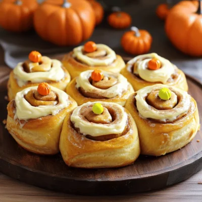 Pumpkin Spice Cream Cheese Cinnamon Rolls Delightful Treat