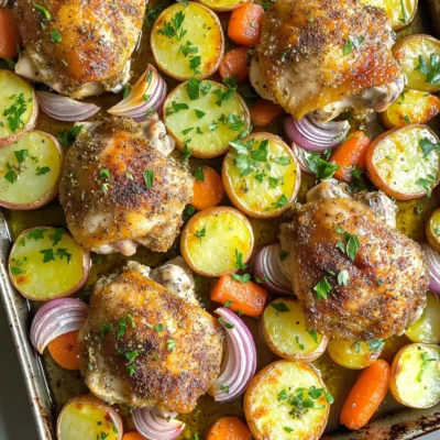 Herb Roasted Chicken & Potato Sheet Pan Delightful Meal