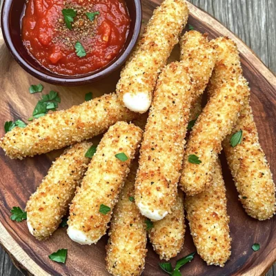 Air Fryer Mozzarella Sticks Crispy and Delicious Snack