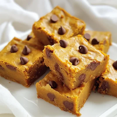 Pumpkin Chocolate Chip Blondies Delightful Fall Treat