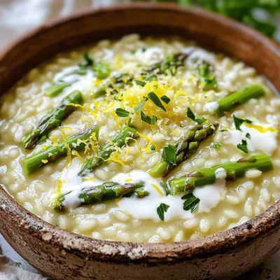 Creamy Lemon Asparagus Risotto Simple and Savory Dish