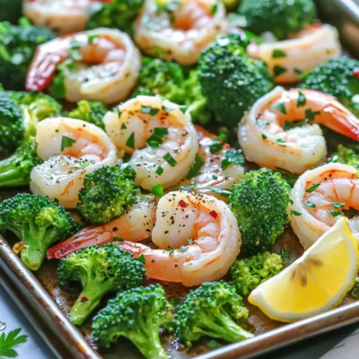 Sheet Pan Garlic Butter Shrimp Broccoli Delight