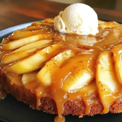 - 3 medium apples, peeled, cored, and sliced - 1 cup brown sugar - 4 tablespoons unsalted butter - 1 teaspoon cinnamon - 1 ½ cups all-purpose flour - 1 teaspoon baking powder - ½ teaspoon baking soda - ½ teaspoon salt - ½ cup granulated sugar - 2 large eggs - ½ cup buttermilk - 1 teaspoon vanilla extract When I make Caramel Apple Upside Down Cake, I start with fresh apples. I prefer medium apples like Granny Smith or Honeycrisp. They add a nice tartness. Next, I grab brown sugar, which gives the cake a rich flavor. Unsalted butter is key for the caramel. I melt it in a pan with brown sugar and cinnamon. The smell fills my kitchen! For the cake, I use all-purpose flour, baking powder, baking soda, and salt. These help the cake rise and keep it fluffy. I sweeten the batter with granulated sugar and add eggs for richness. Buttermilk makes the cake moist, and vanilla extract adds depth. If you're feeling creative, you can toss in extra spices like nutmeg or cloves. Adding nuts like walnuts or pecans gives the cake extra crunch. This mix of flavors and textures makes every bite a delight. 1. Preheat your oven to 350°F (175°C). Grease a 9-inch round cake pan with butter. 2. In a small saucepan, melt 4 tablespoons of butter over medium heat. 3. Add 1 cup of brown sugar and 1 teaspoon of cinnamon. Stir until it bubbles. 4. Pour the caramel mixture into the bottom of the greased cake pan. 5. Layer the sliced apples evenly over the caramel. Overlap them for a nice look. 1. In a large bowl, whisk together 1 ½ cups of flour, 1 teaspoon of baking powder, ½ teaspoon of baking soda, and ½ teaspoon of salt. 2. In another bowl, beat ½ cup of granulated sugar and 2 large eggs until fluffy. 3. Add ½ cup of buttermilk and 1 teaspoon of vanilla extract. Mix well. 4. Gradually add the dry mix to the wet mix. Stir until just combined. 1. Pour the batter gently over the apples in the pan. Spread it evenly. 2. Bake in the oven for 35 to 40 minutes. Check with a toothpick for doneness. 3. When done, cool the cake in the pan for about 10 minutes. 4. Carefully flip the cake onto a serving plate. Be cautious of hot caramel. 5. Let it cool for another 10 minutes before slicing and serving. To get the right caramel consistency, melt the butter first. Add the brown sugar and stir until mixed well. Cook it on medium heat until it bubbles slightly. This helps to create a thick and glossy caramel. To avoid burnt sugar, watch the heat closely. If the sugar starts to smell burnt, remove it from the heat. If you see dark spots, it’s too late. Always stir gently to keep the sugar from sticking to the pan. To prevent a soggy bottom, use a good cake pan. Grease it well with butter so the cake lifts easily. Make sure to arrange the apples in a single layer. This allows for even cooking and helps the cake stay firm. For even baking, rotate the pan halfway through. Ovens can have hot spots, so changing the position helps. Use a toothpick to check for doneness. If it comes out clean, the cake is ready. Serve this cake warm for the best taste. A scoop of vanilla ice cream on the side adds a great touch. Drizzle any leftover caramel over the cake for extra sweetness. For garnishing, sprinkle some cinnamon on top. You can also add chopped nuts for crunch. Fresh mint leaves make a nice touch for color and flavor. {{image_2}} You can change the type of apples you use. Granny Smith apples give a tart taste. Honeycrisp apples add a sweet crunch. Both are great choices! If you don’t have buttermilk, yogurt works well. Milk alternatives like almond or oat milk are also good. They keep the cake moist and tasty. Adding vanilla bean or almond extract can boost the flavor. A little goes a long way! Incorporate spices for a seasonal twist. Pumpkin spice brings warmth in fall. Ginger adds a zing. Both can make your cake special and unique. You can turn this recipe into a layer cake. Just stack the layers with frosting in between. Cupcakes are another fun option! If you want a gluten-free version, use almond flour or a gluten-free blend. For a vegan cake, swap eggs for flax eggs and use plant-based butter. These options still taste great! To keep your Caramel Apple Upside Down Cake fresh, wrap it tightly in plastic wrap. This keeps air out and moisture in. Store the cake in a cool, dry place. If you have leftover caramel, store it in a separate container. Keep it in the fridge to maintain its sweetness. When you want to enjoy a slice, reheat it in the microwave. Place the slice on a plate and cover it with a damp paper towel. Heat for about 15-20 seconds. This warms the cake without drying it out. The ideal serving temperature is warm, but it’s also tasty at room temperature. At room temperature, the cake lasts about 2 days. If you store it in the fridge, it can last up to a week. If you want to keep it longer, consider freezing it. Wrap it well in plastic before freezing. This helps it stay fresh for up to 3 months. Can I make Caramel Apple Upside Down Cake ahead of time? Yes, you can make this cake a day before. Just store it in an airtight container. It stays moist and delicious overnight. What type of apples work best for this recipe? I recommend using Granny Smith apples. They add a nice tartness that balances the sweet caramel. How do I prevent the apples from browning before baking? To keep apples from browning, soak them in a mix of water and lemon juice. This will help keep them fresh until you bake. What to do if the cake is too sticky or dense? If the cake is sticky, it might be underbaked. Return it to the oven for a few more minutes. For dense cake, ensure you measure your flour correctly. How to fix a cake that didn’t rise properly? If your cake didn’t rise, check your baking powder. It might be old and lost its power. Fresh baking powder can help your cake rise nicely. How many servings does this recipe yield? This recipe yields about 8 servings. It’s perfect for sharing with friends or family. Nutritional breakdown per serving (calories, sugar, etc.) Each serving has approximately 250 calories. It contains around 15 grams of sugar, making it a sweet treat for dessert lovers. This blog post walked you through making a delicious Caramel Apple Upside Down Cake. We covered ingredients, step-by-step instructions, and tips for perfecting the recipe. You learned about variations, storage, and common questions. Baking is fun, and this cake is a great treat for any occasion. Experiment with flavors and toppings to make it your own. Enjoy your sweet creation!