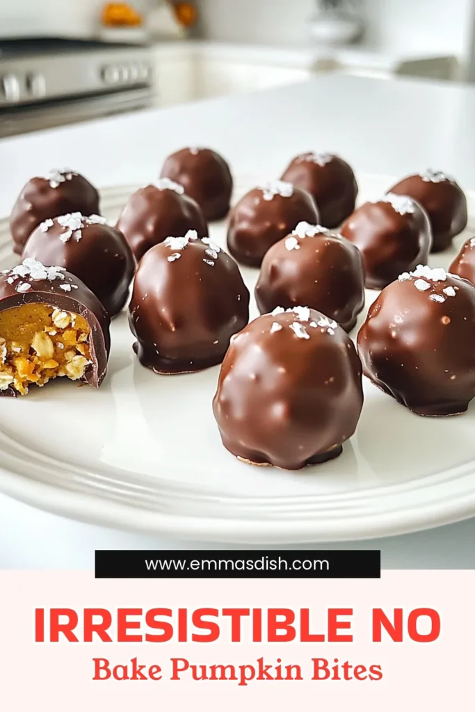 Indulge in these easy No-Bake Chocolate Covered Pumpkin Bites, perfect for a fall treat! Made with creamy pumpkin puree, nut butter, and rolled oats, these bites are not only delicious but also a healthy snack choice. Ready in just over an hour, they’re perfect for any occasion. Click through for the full recipe and delight in making these tasty treats today! #PumpkinRecipes #NoBakeDesserts #HealthySnacks #FallTreats