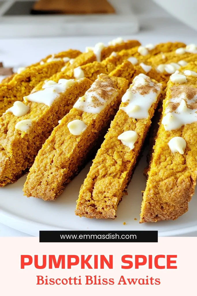 Indulge in the cozy flavors of fall with our Pumpkin Spice Biscotti with White Chocolate! This easy recipe combines warm spices, pumpkin puree, and creamy white chocolate for a delicious treat that’s perfect for dipping in your favorite beverage. Bake a batch today and savor the taste of autumn. Click through to explore the full recipe and bring festive cheer to your kitchen! #PumpkinSpice #BiscottiRecipes #FallBaking #WhiteChocolateTreats