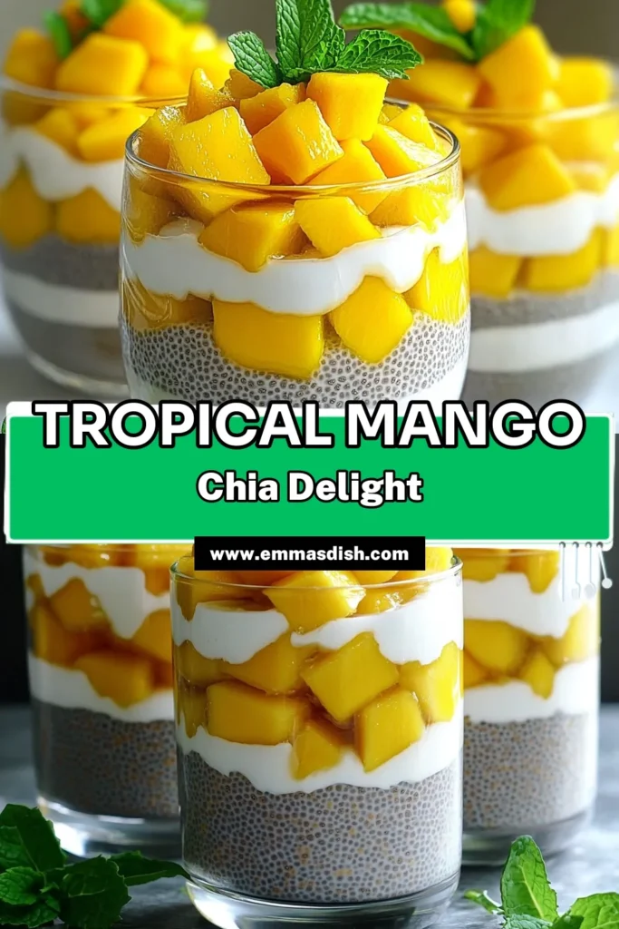 Dive into the tropical bliss of Mango Coconut Chia Paradise! This quick and easy recipe combines creamy coconut milk, crunchy chia seeds, and sweet mango for a refreshing dessert that's perfect for any occasion. In just 10 minutes of prep, you can enjoy a delicious treat that's not only satisfying but also packed with nutrients. Click to explore this delightful recipe and bring a taste of paradise to your kitchen! #MangoCoconutChia #TropicalDessert #HealthyRecipes #ChiaPudding