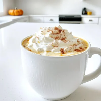 Warm Pumpkin Spice White Mocha Cozy Seasonal Drink