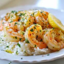 - 1 pound large shrimp, peeled and deveined - 1 cup jasmine rice - 2 cups chicken or vegetable broth - 4 tablespoons unsalted butter - 6 cloves garlic, minced - 1 teaspoon paprika - 1 teaspoon lemon zest - 1 tablespoon fresh lemon juice - Salt and pepper, to taste - ¼ cup fresh parsley, chopped (for garnish) - Optional: Red pepper flakes You can use any shrimp size, but larger ones give a nice bite. Jasmine rice adds a fragrant touch, but you could swap it for basmati or long-grain rice. If you need a dairy-free option, use olive oil instead of butter. For the broth, chicken adds depth, but vegetable broth works fine if you want a vegetarian dish. Minced garlic is key here, but garlic powder can work in a pinch. Adding red pepper flakes gives a spicy kick that many love. You can also try fresh herbs like thyme or basil for a twist. A splash of white wine during cooking adds a rich layer of flavor too. Don't forget to sprinkle extra lemon zest on top for brightness! {{ingredient_image_1}} Start by rinsing the jasmine rice. Use cold water to wash it. This step helps remove extra starch. Rinse until the water runs clear. Next, grab a medium saucepan. Combine the rinsed rice and chicken broth in it. Bring this mix to a boil on medium-high heat. Once it boils, lower the heat to low. Cover the pan and let it simmer for 15 minutes. The rice will cook and soak up the broth. After 15 minutes, remove the saucepan from heat. Keep it covered and let it sit for another 5 minutes. This resting time makes the rice fluffy. While the rice cooks, take a large skillet. Heat 2 tablespoons of butter over medium heat. Once the butter melts, add 6 cloves of minced garlic. Sauté the garlic for about 1 minute. Watch it closely so it does not burn. Now, add 1 pound of peeled and deveined shrimp to the skillet. Season the shrimp with 1 teaspoon of paprika, lemon zest, salt, and pepper. Cook the shrimp for 2-3 minutes on each side. They should turn pink and opaque when done. Stir in the remaining 2 tablespoons of butter and 1 tablespoon of lemon juice. Toss the shrimp to coat them evenly in the garlic butter sauce. If you want some heat, add red pepper flakes to taste. To serve, fluff the cooked rice with a fork. Place a generous portion on each plate. Spoon the garlic butter shrimp over the rice. This creates a delicious layer of flavor. Garnish the dish with chopped parsley for a fresh touch. You can also add an extra sprinkle of lemon zest for brightness. Serve this meal hot, and enjoy every bite! To make the best rice, rinse it well. Use cold water until it runs clear. This step removes excess starch. Less starch means fluffier rice. Next, use chicken broth for cooking. Broth adds flavor and depth. Bring the broth and rice to a boil. Then lower the heat and cover it. Let it simmer gently for 15 minutes. After cooking, let it sit for 5 minutes. This resting time makes the rice even better. For a rich garlic butter sauce, start with unsalted butter. Heat it slowly in your skillet. Once melted, add the minced garlic. Sauté it just until fragrant, about one minute. Be careful not to burn it! Add your shrimp next. Season them with paprika, lemon zest, salt, and pepper. Cook until the shrimp turn pink. Then, stir in more butter and lemon juice. This combination makes a creamy, tangy sauce. You can always add extra flavors to your dish. For a spicy kick, use red pepper flakes. Just a pinch will do! Fresh herbs like parsley add brightness. You can also try fresh thyme or cilantro. If you want more citrus, add extra lemon juice. This enhances the dish's flavor profile. Don't be afraid to experiment! Each tweak can lead to a new favorite. Pro Tips Rinse the Rice: Rinsing jasmine rice before cooking removes excess starch, leading to a fluffier texture and preventing it from becoming sticky. Cook Shrimp Quickly: To avoid overcooking, shrimp should be cooked just until they turn pink and opaque, usually 2-3 minutes per side. Butter at the End: Adding the remaining butter at the end of cooking gives the shrimp a rich, glossy finish and enhances the overall flavor. Garnish for Freshness: Adding fresh parsley not only enhances the visual appeal but also adds a burst of fresh flavor to the dish. {{image_2}} You can change the rice type to suit your taste. Jasmine rice works well because it is soft and fragrant. If you want a nuttier flavor, try brown rice. It adds more fiber, too. You should adjust the cooking time if you use brown rice. It usually takes about 40-45 minutes to cook, so plan ahead. For a fun twist, use wild rice. It has a chewy texture and a unique taste. Adding veggies boosts the dish's nutrition and flavor. You can toss in spinach, bell peppers, or peas. These greens add color and vitamins. Broccoli is another great choice. It adds crunch and goes well with shrimp. Sauté the vegetables with garlic before adding the shrimp. This way, they cook quickly and soak up the garlic flavor. You can also serve a side salad for extra freshness. You can make this dish as spicy or mild as you like. For a mild version, skip the red pepper flakes. If you like heat, add red pepper flakes to the shrimp. Start with a small pinch and taste. You can always add more if you want it spicier. Another option is to use hot sauce or chili oil. These can bring a different heat and flavor to the dish. Adjust the spice level to fit your taste buds! You can store leftover garlic butter shrimp and rice in an airtight container. Make sure to let it cool to room temperature first. This keeps the shrimp and rice fresh. You can store it in the fridge for up to three days. If you want to keep it longer, consider freezing it. To reheat, you can use the microwave or a skillet. If using a microwave, place the leftovers in a bowl and cover it. Heat for about one to two minutes, stirring halfway. If using a skillet, add a little water and heat on low. Stir until warm. This keeps the shrimp tender and the rice fluffy. To freeze, place the cooled shrimp and rice in a freezer-safe bag. Remove as much air as possible. Label the bag with the date. You can freeze it for up to three months. When you’re ready to eat, thaw it overnight in the fridge before reheating. You can tell shrimp are cooked when they turn pink and opaque. They should curl into a "C" shape. If they start to curl into an "O," they may be overcooked. Cooking shrimp only takes about 2-3 minutes per side. Keep an eye on them to avoid rubbery texture. Yes, you can use frozen shrimp! Just make sure to thaw them first. Place them in cold water for about 15-20 minutes. This helps keep them tender when cooked. After thawing, pat them dry with a paper towel before adding to the skillet. Garlic butter shrimp and rice pair well with several sides. Here are a few ideas: - Steamed broccoli - Garlic bread - Mixed green salad - Roasted asparagus These sides add color and nutrition to your meal. To make garlic butter shrimp and rice gluten-free, use gluten-free broth. Most chicken or vegetable broths are naturally gluten-free, but check labels to be sure. Also, avoid adding any sauces that may contain gluten. This way, you can enjoy the dish without worry. This blog covered everything you need for garlic butter shrimp and rice. We talked about key ingredients, easy steps, and tips for great texture. I shared ways to add flavor and nutrition through variations. Remember to store leftovers properly to enjoy later. Keep these insights in mind, and you'll impress everyone with your dish. Enjoy cooking and savoring this tasty meal!