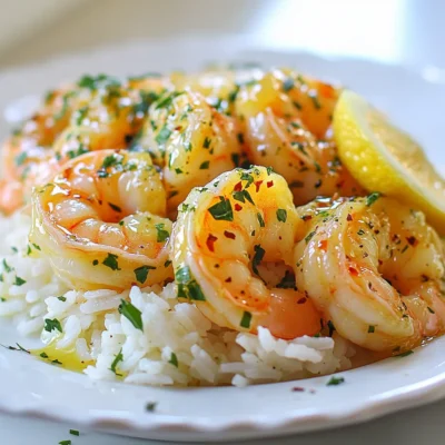 Garlic Butter Shrimp & Rice Flavorful and Easy Meal
