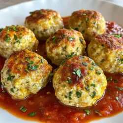 - 1 lb ground chicken - 1 cup ricotta cheese - 1/2 cup grated Parmesan cheese - 1/2 cup breadcrumbs - 1 large egg - 2 cloves garlic, minced - 1 teaspoon dried oregano - 1 teaspoon dried basil - Salt and pepper to taste - 1/4 cup fresh parsley, chopped - 1 cup marinara sauce (for serving) Each serving offers about: - Calories: 320 - Protein: 24g - Fat: 18g - Carbohydrates: 14g - Fiber: 1g - Sugar: 2g This meal gives you a good balance of protein and carbs. It’s filling and tasty. The fat comes from the chicken and cheese, which keeps it moist. When choosing your ingredients, look for these tips: - Chicken: Pick ground chicken that looks pink and moist. Avoid any that appears gray or smells off. - Ricotta Cheese: Choose ricotta that feels creamy. You want it to have a smooth texture. - Parmesan Cheese: Get fresh grated cheese instead of pre-packaged. It tastes better and has more flavor. - Herbs: If you can, use fresh parsley and basil. They will add bright flavors to your meatballs. - Garlic: Choose garlic bulbs that feel firm. Soft or sprouted garlic may taste bitter. These simple steps will help your meatballs taste their best. Fresh ingredients make a big difference! {{ingredient_image_1}} First, gather all your ingredients. You will need: - 1 lb ground chicken - 1 cup ricotta cheese - 1/2 cup grated Parmesan cheese - 1/2 cup breadcrumbs - 1 large egg - 2 cloves garlic, minced - 1 teaspoon dried oregano - 1 teaspoon dried basil - Salt and pepper to taste - 1/4 cup fresh parsley, chopped - 1 cup marinara sauce (for serving) Make sure your chicken is fresh and your cheeses are creamy. Fresh parsley adds a nice pop of flavor. In a large bowl, mix the ground chicken, ricotta, Parmesan, breadcrumbs, egg, garlic, oregano, basil, salt, pepper, and parsley. You can use your hands or a spoon to combine. Be gentle and don’t overmix. If you do, the meatballs might turn tough. Once mixed, form the mixture into 1-inch meatballs. Use your hands to shape them. Place the meatballs on a lined baking sheet, leaving space between each one. This helps them cook evenly. Preheat your oven to 400°F (200°C). While the oven heats, arrange the meatballs on the baking sheet. Bake them for 20-25 minutes. They should be cooked through and golden brown on the outside. While the meatballs bake, warm the marinara sauce in a small pan over low heat. This step adds warmth and flavor to your dish. When the meatballs are ready, serve them hot, drizzled with the warm marinara sauce. Enjoy! When making ricotta chicken meatballs, some mistakes can spoil the fun. First, do not overmix the meatball mixture. This makes them tough. Mix just until combined for a tender bite. Also, do not skip the breadcrumbs. They help hold the meatballs together. Lastly, make sure your oven is fully preheated. This ensures even cooking. To get your meatballs just right, use a scale. Weigh out 1-ounce portions for even sizes. This helps them cook at the same time. Another tip is to use wet hands when forming them. This prevents the mixture from sticking to your fingers. Bake until they are golden brown and firm. This shows they are cooked through. A few tools can make your cooking easier. A large mixing bowl helps combine all the ingredients. A cookie scoop can help you form even meatballs quickly. Use a baking sheet lined with parchment paper for easy cleanup. Lastly, a meat thermometer is handy. It ensures your meatballs reach 165°F for safe eating. Pro Tips Keep It Moist: Adding ricotta cheese helps keep the meatballs tender and moist. Don't skip this ingredient! Seasoning Matters: Taste the raw mixture before forming the meatballs to ensure the seasoning is just right. Even Cooking: Make sure to space the meatballs evenly on the baking sheet to allow for even cooking and browning. Serve with Style: Pair your meatballs with freshly grated Parmesan and a sprinkle of chopped basil for a restaurant-quality presentation. {{image_2}} You can swap the ground chicken for other meats. Ground turkey works well and keeps it light. If you prefer beef, choose lean ground beef. For a plant-based option, try using lentils or chickpeas. Always adjust cooking times for different proteins. To change up the taste, add ingredients like sun-dried tomatoes or spinach. You can also mix in different herbs like thyme or rosemary. For a spicy kick, add red pepper flakes or a splash of hot sauce. Experiment with different cheeses, such as feta or mozzarella, to create unique flavors. Serve your meatballs with marinara sauce over pasta for a classic dish. They also go great in a sub roll for a meatball sandwich. Pair them with a fresh salad or roasted vegetables for a complete meal. Serve with crusty bread to soak up the sauce. Store your leftover ricotta chicken meatballs in an airtight container. Keep them in the fridge for up to three days. Make sure they cool down before sealing. This way, they stay fresh and tasty. To freeze your meatballs, place them in a single layer on a baking sheet. Freeze for about two hours until firm. Then, transfer them to a freezer-safe bag. They can stay in the freezer for up to three months. Label the bag with the date so you know when to use them. Reheat your meatballs straight from the fridge or freezer. If they are frozen, thaw them overnight in the fridge first. To reheat, place them in a microwave-safe dish. Cover with a damp paper towel to keep them moist. Heat for one to two minutes or until warm. You can also reheat them in a skillet with a bit of sauce. This helps keep them juicy and flavorful. No, I do not recommend using mozzarella instead of ricotta. Ricotta has a creamy texture and mild flavor. Mozzarella is stretchy and melts differently. If you want a creamier taste, stick with ricotta. To check if your meatballs are done, use a meat thermometer. The center should reach 165°F. If you don't have a thermometer, cut one open. It should be no longer pink inside. The outside should also look golden brown. Yes, you can make these meatballs ahead of time. You can prepare them and store them in the fridge for up to two days. You can also freeze them for up to three months. Just thaw and reheat before serving. This blog post covered the key ingredients and steps for making ricotta chicken meatballs. We discussed selecting fresh ingredients and shared easy preparation tips. You learned about common mistakes and how to achieve perfect meatballs. We also explored variations, storage options, and answered common questions. As you try this recipe, remember to experiment with flavors that you love. Enjoy your cooking journey and the tasty results!