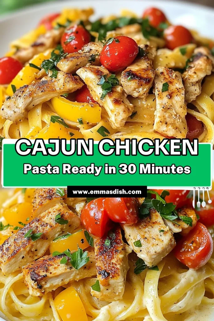 Discover this delicious Cajun chicken pasta recipe that brings a spicy kick to your table! With its creamy Cajun pasta sauce, this easy Cajun chicken recipe is perfect for a quick weeknight dinner. Made with fettuccine and packed with flavor, this spicy chicken pasta dish is sure to impress. Enjoy a taste of the South tonight! Save this creamy Cajun pasta recipe and elevate your cooking game. #CajunChickenPasta #EasyRecipes #SpicyPasta #DinnerIdeas