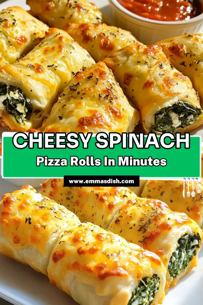 Satisfy your cravings with these delicious Cheesy Spinach Air Fryer Pizza Rolls! Packed with fresh spinach and creamy cheeses, these easy-to-make bites are perfect for a snack or appetizer. All you need is simple ingredients and your air fryer to create this golden, crispy treat. Click through to get the full recipe and impress your friends at your next gathering! #CheesySpinachPizzaRolls #AirFryerRecipes #HealthySnacks #EasyRecipes