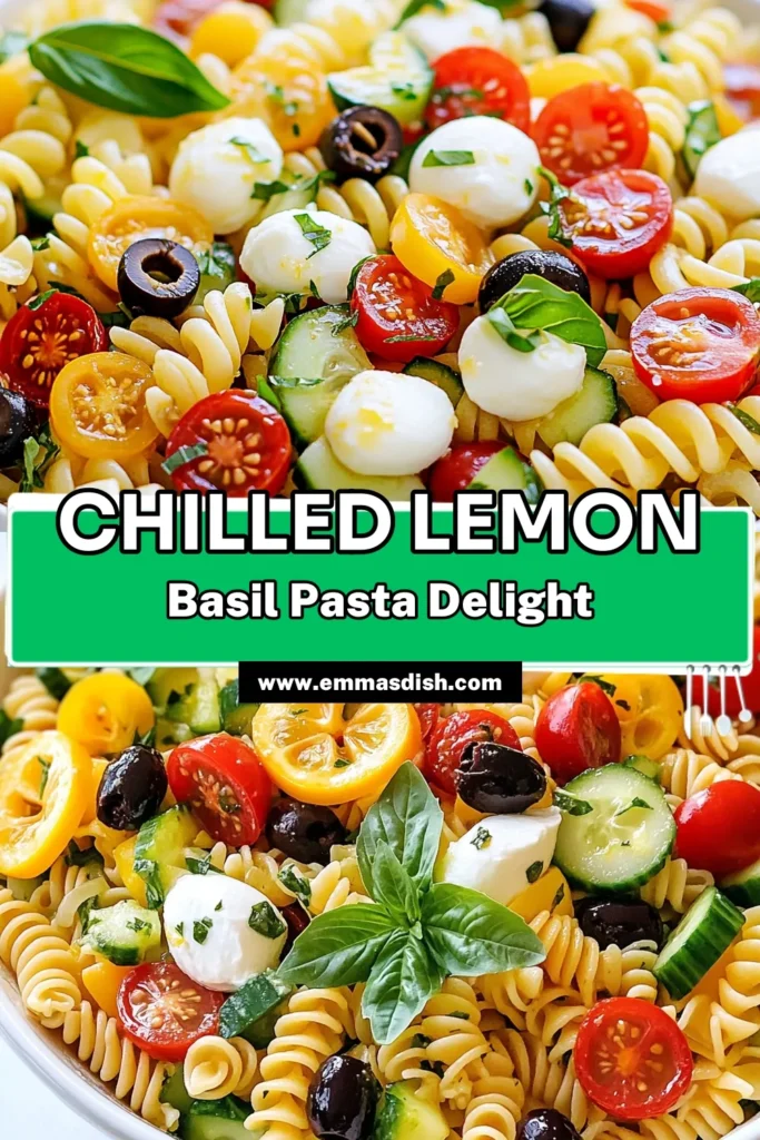 Looking for a refreshing summer dish? Try this chilled lemon basil pasta salad featuring fusilli that’s perfect for hot days! This healthy pasta salad with vegetables is not only colorful but also packed with flavor. With our easy fusilli pasta salad recipe, you’ll have a delicious cold pasta salad ready in no time. Don’t forget to save this for your next picnic! #PastaSalad #SummerRecipes #HealthyEating #EasyRecipes