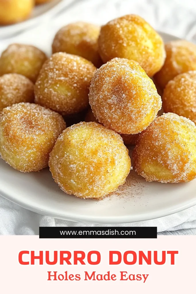 Indulge in the deliciousness of homemade Churro Donut Holes! These bite-sized treats are crispy on the outside and soft on the inside, coated in a delightful cinnamon-sugar mixture. Perfect for any occasion, they’re easy to make with just a few simple ingredients. Ready to satisfy your sweet tooth? Click through for the full recipe and bring these mouthwatering gems to your kitchen today! #ChurroDonutHoles #BakingDelights #SweetTreats #HomemadeGoodness